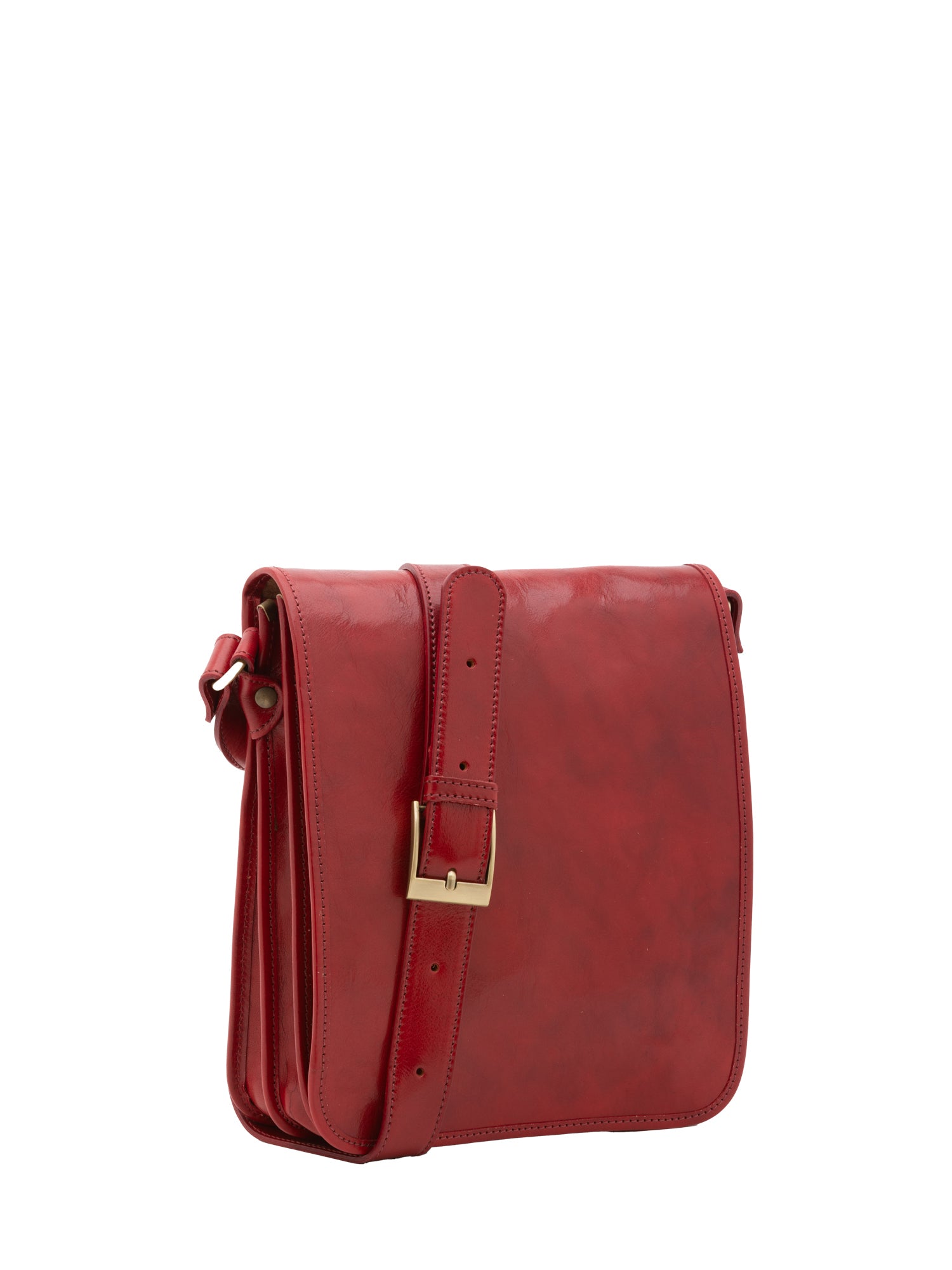 Crossbody bag I Fratelli Men Genuine leather -Marrone Rosso