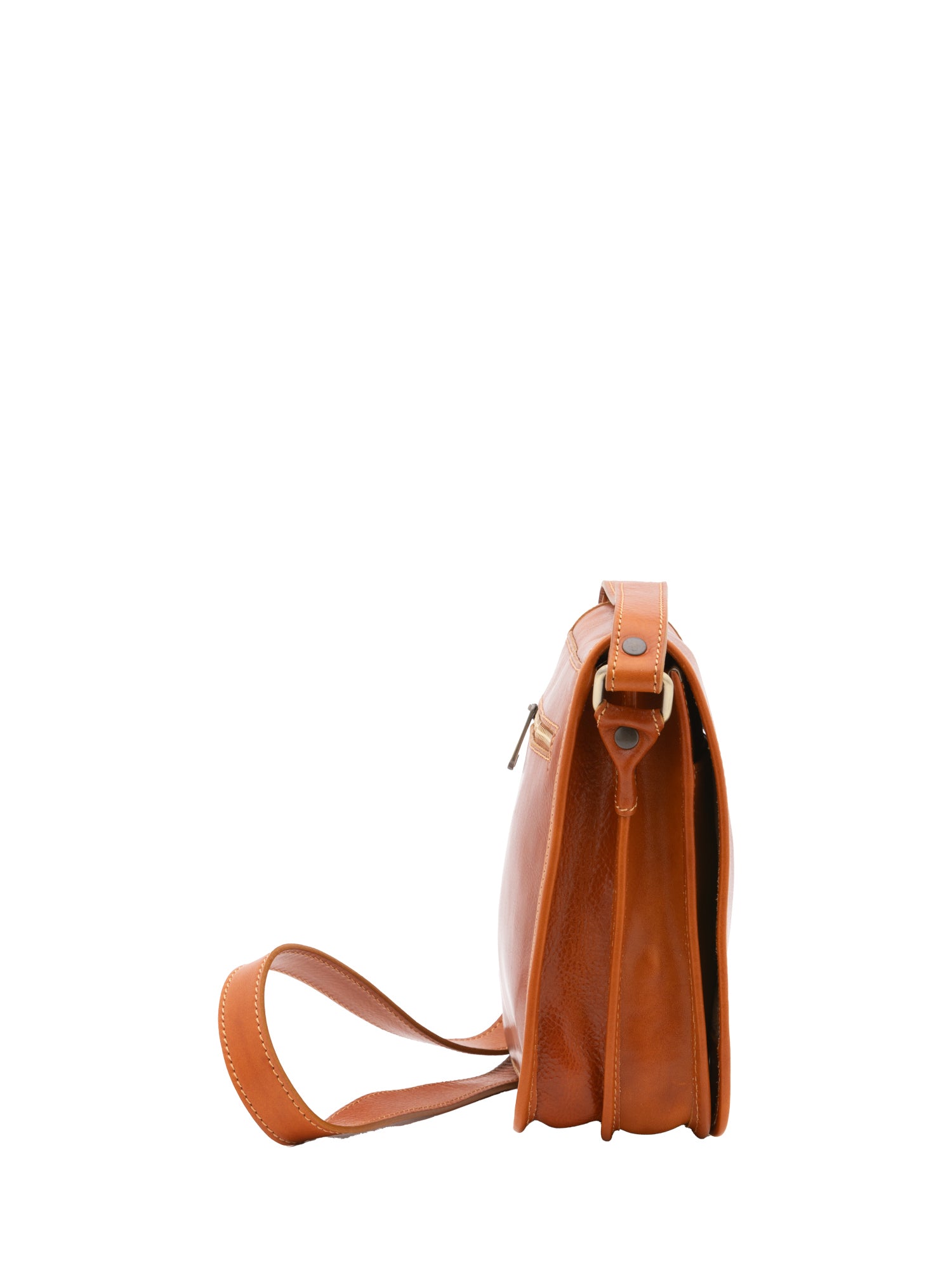 Crossbody bag I Fratelli Men Genuine leather -Verde Cognac