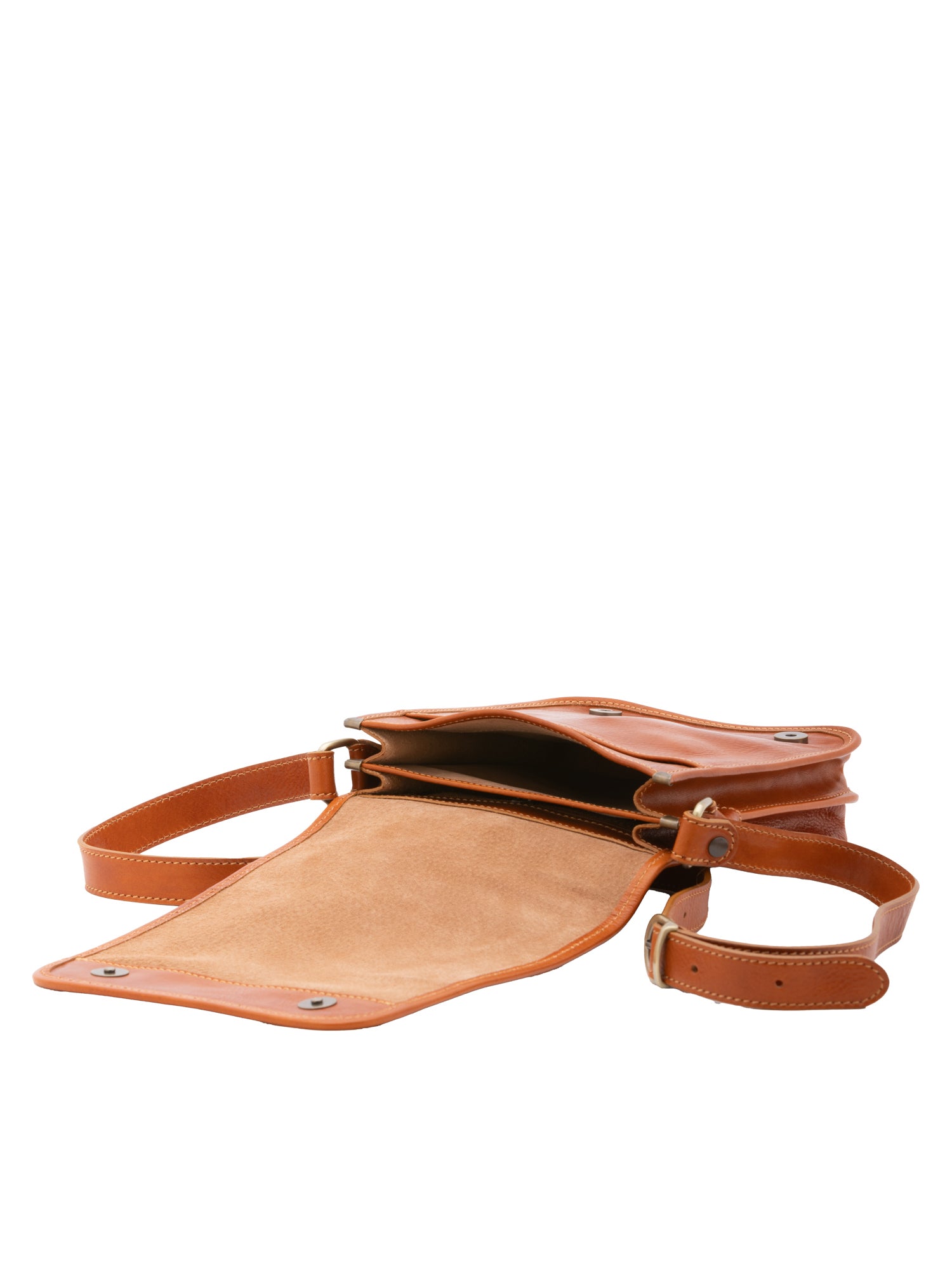 Crossbody bag I Fratelli Men Genuine leather -Verde Cognac