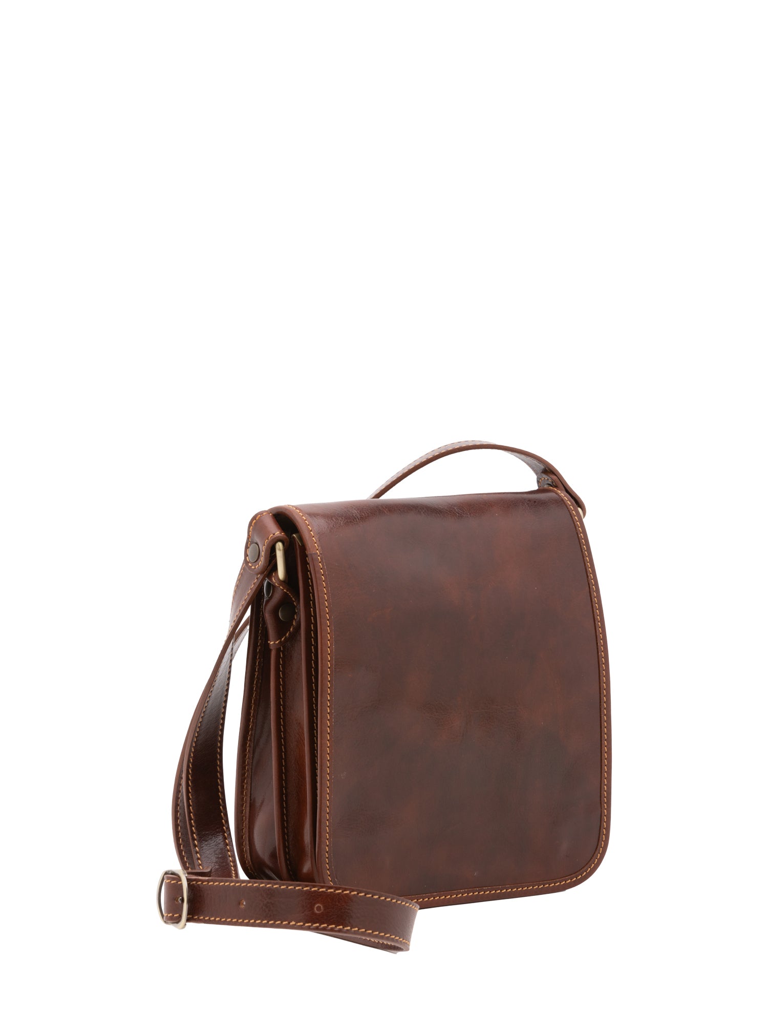 Crossbody bag I Fratelli Men Genuine leather -Verde Marrone