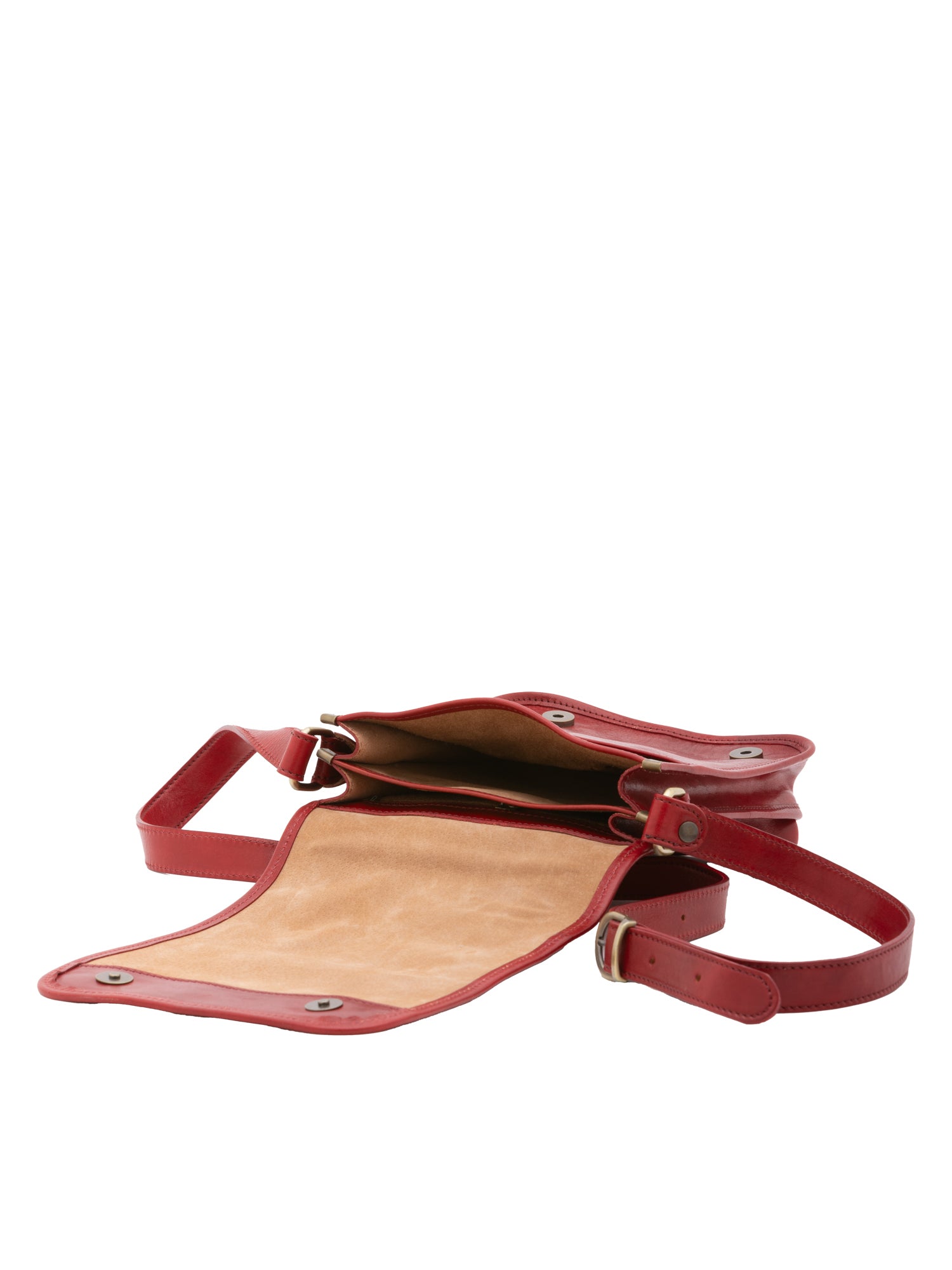 Crossbody bag I Fratelli Men Genuine leather -Verde Rosso