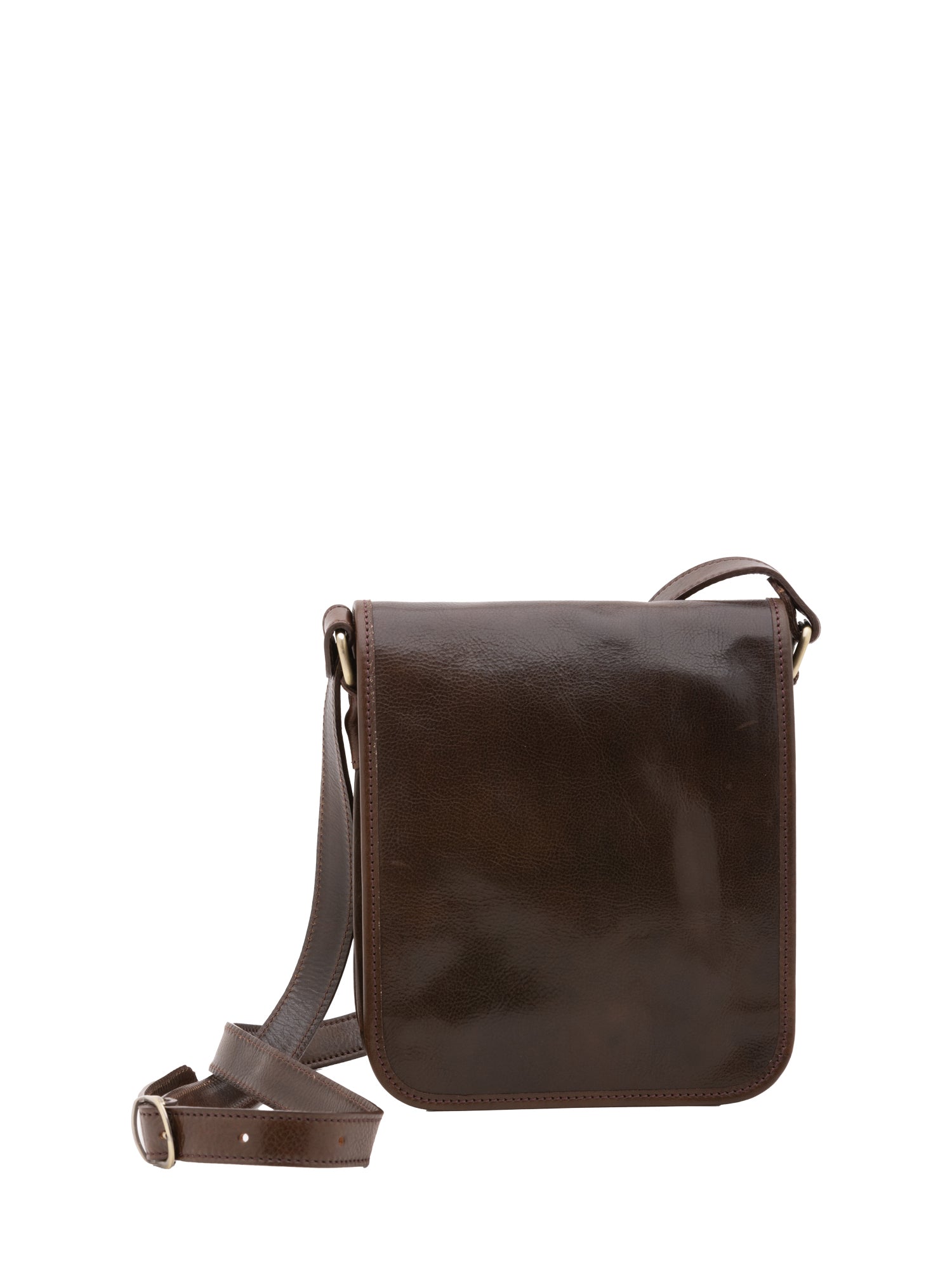 Crossbody bag I Fratelli Men Genuine leather -Verde Testa di moro