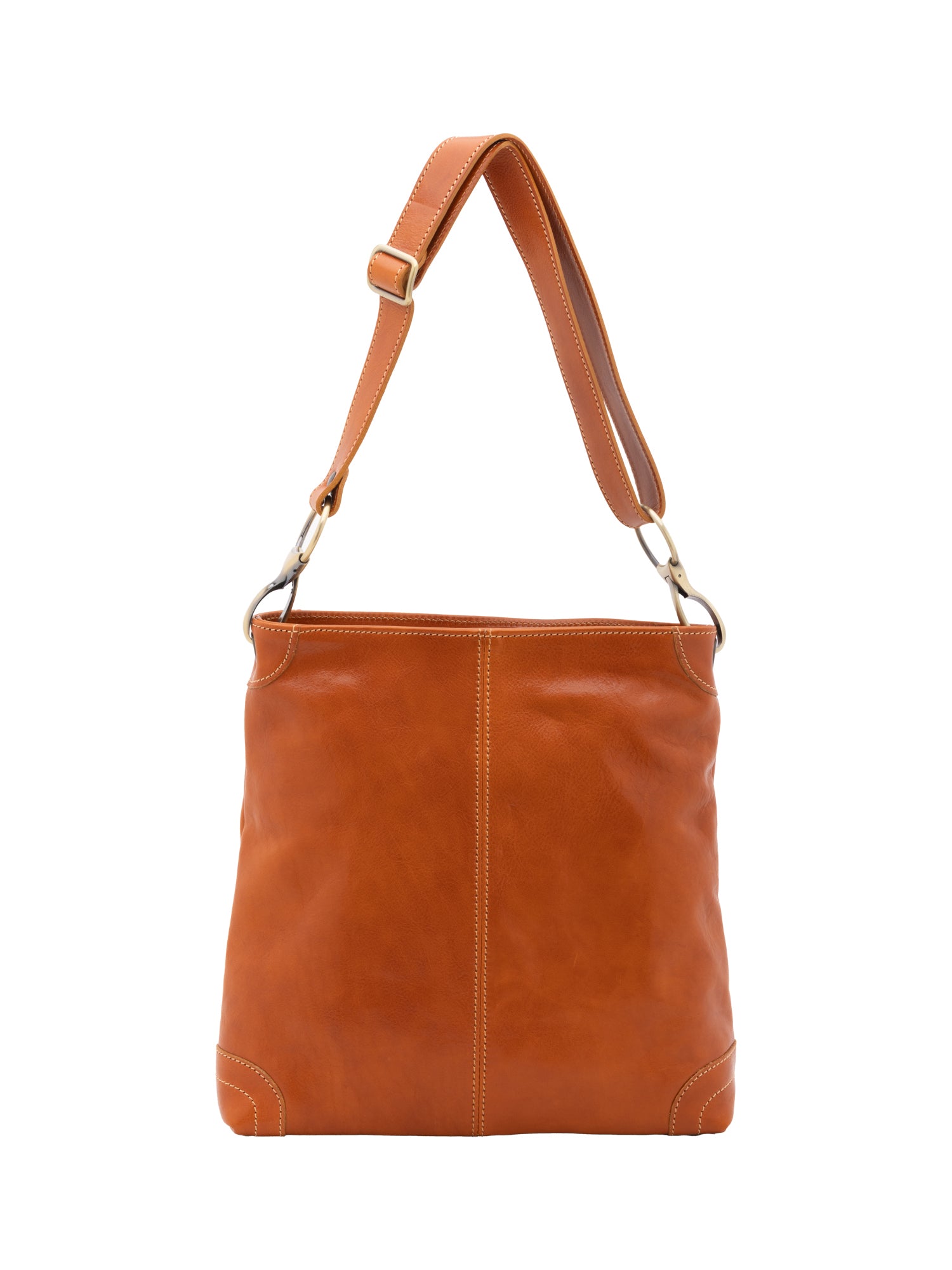 Shoulder Bag I Fratelli Women Genuine leather -Rosso Cognac