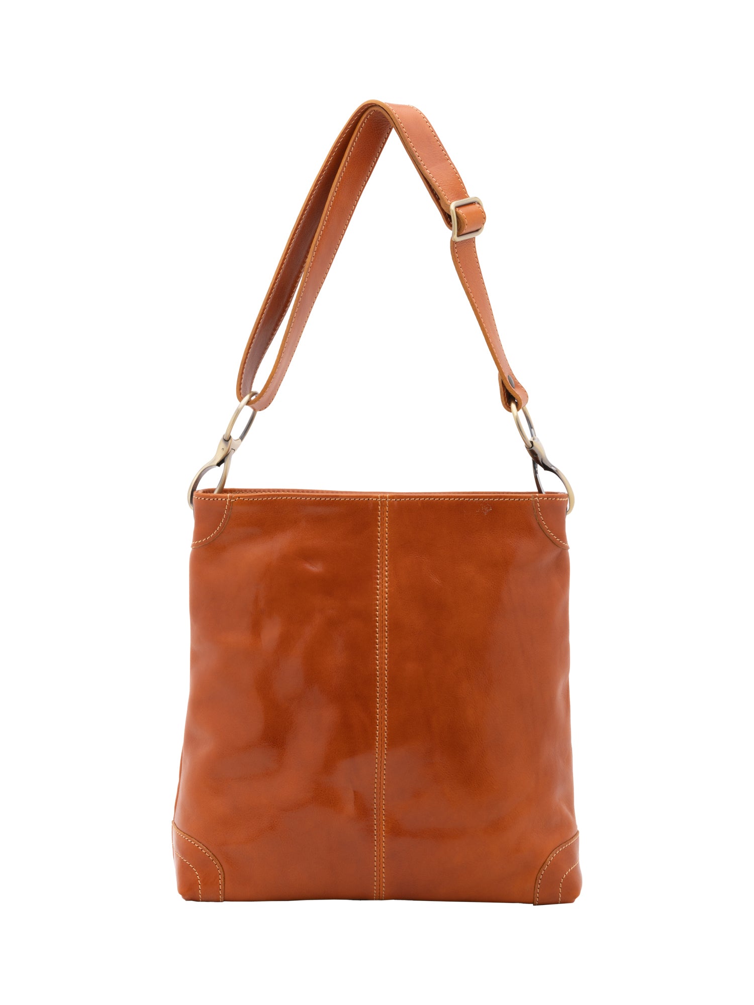 Shoulder Bag I Fratelli Women Genuine leather -Rosso Cognac