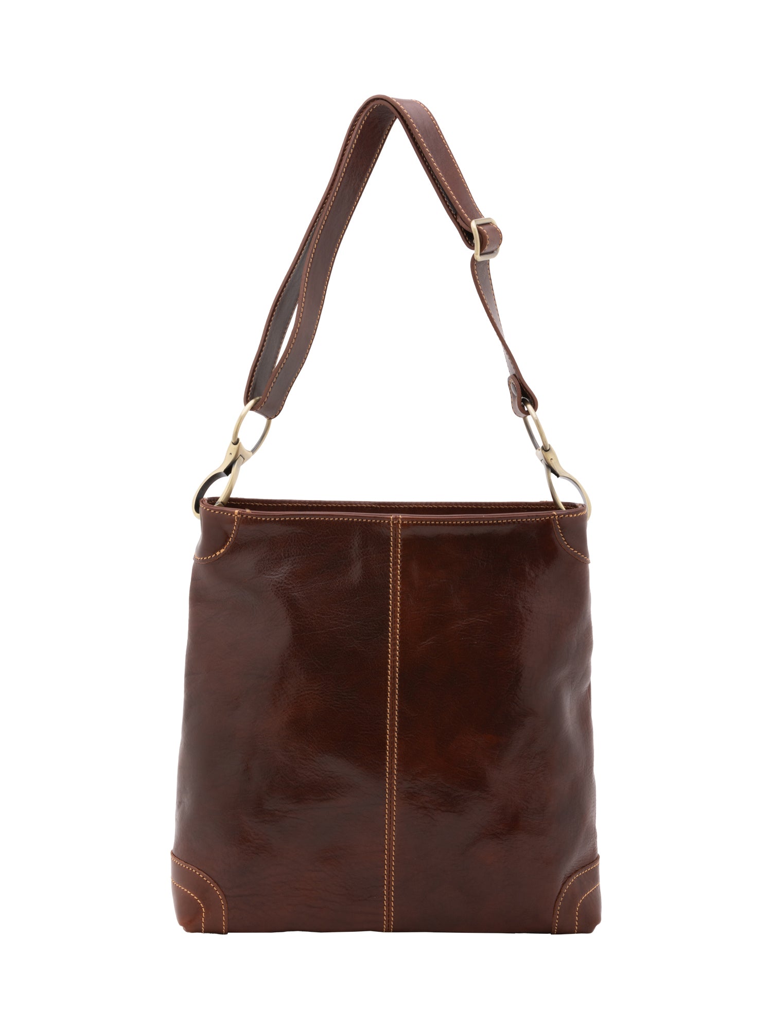 Shoulder Bag I Fratelli Women Genuine leather -Rosso Marrone