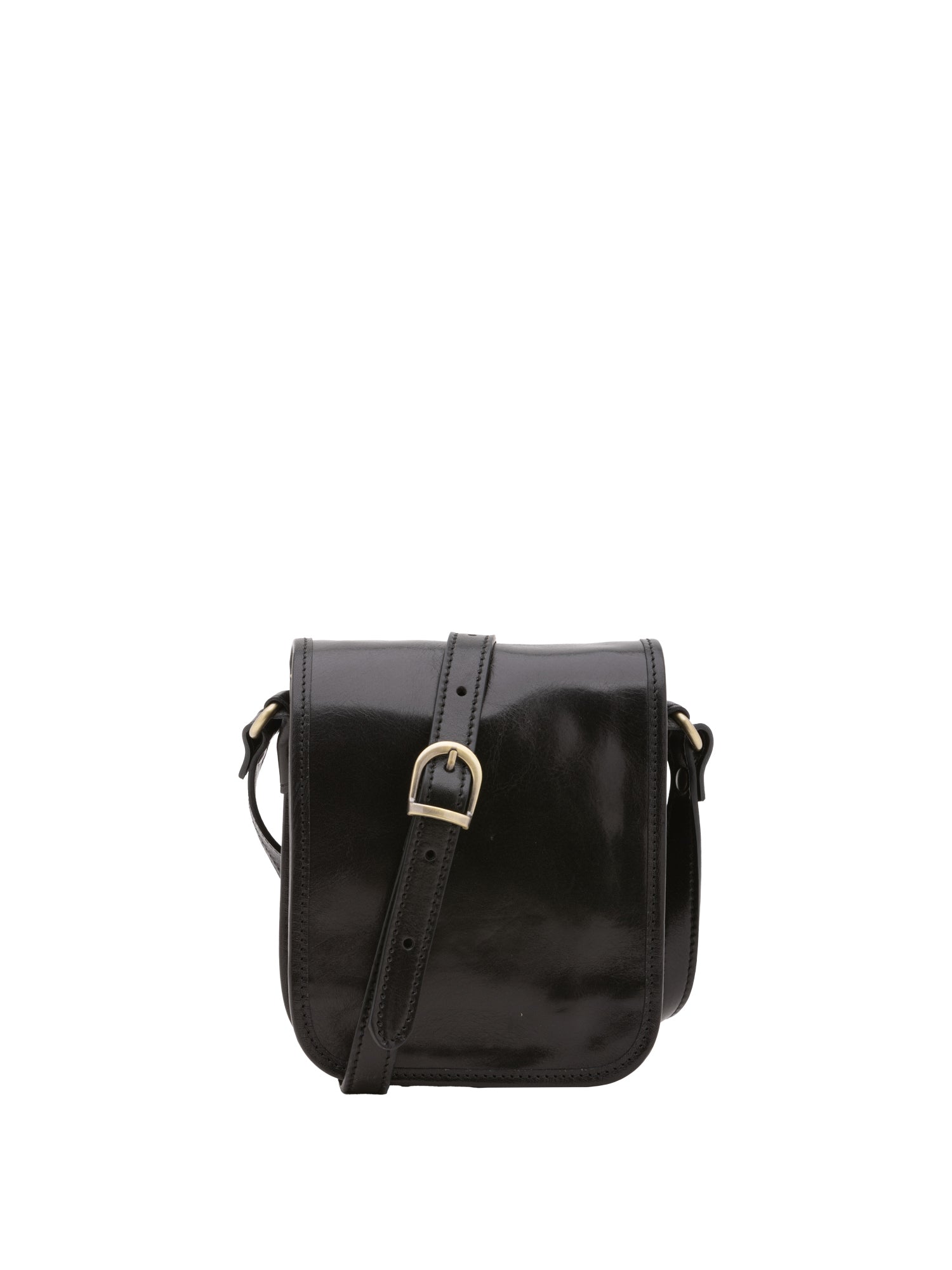 Crossbody bag I Fratelli Men Genuine leather -Senape Nero