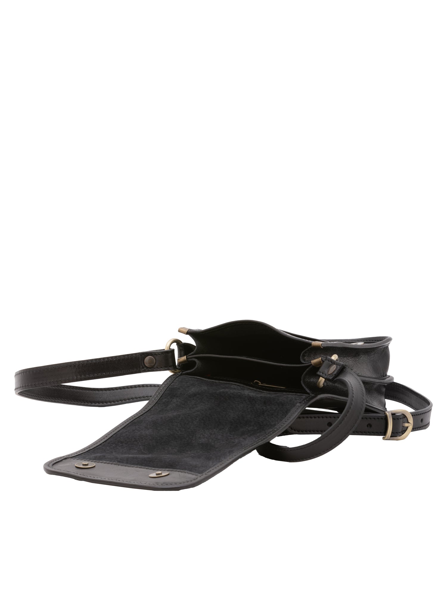 Crossbody bag I Fratelli Men Genuine leather -Senape Nero