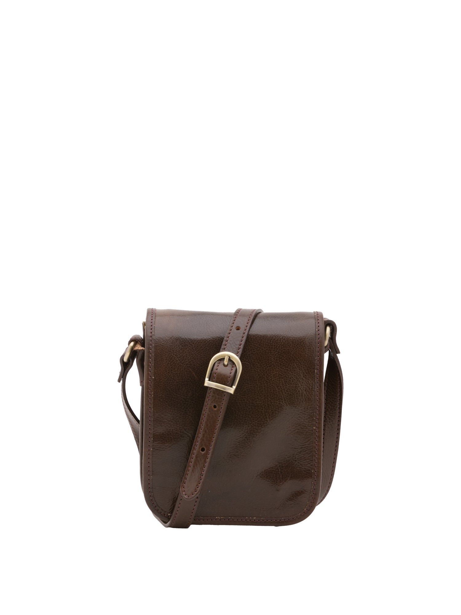 Crossbody bag I Fratelli Men Genuine leather -Senape Testa di moro