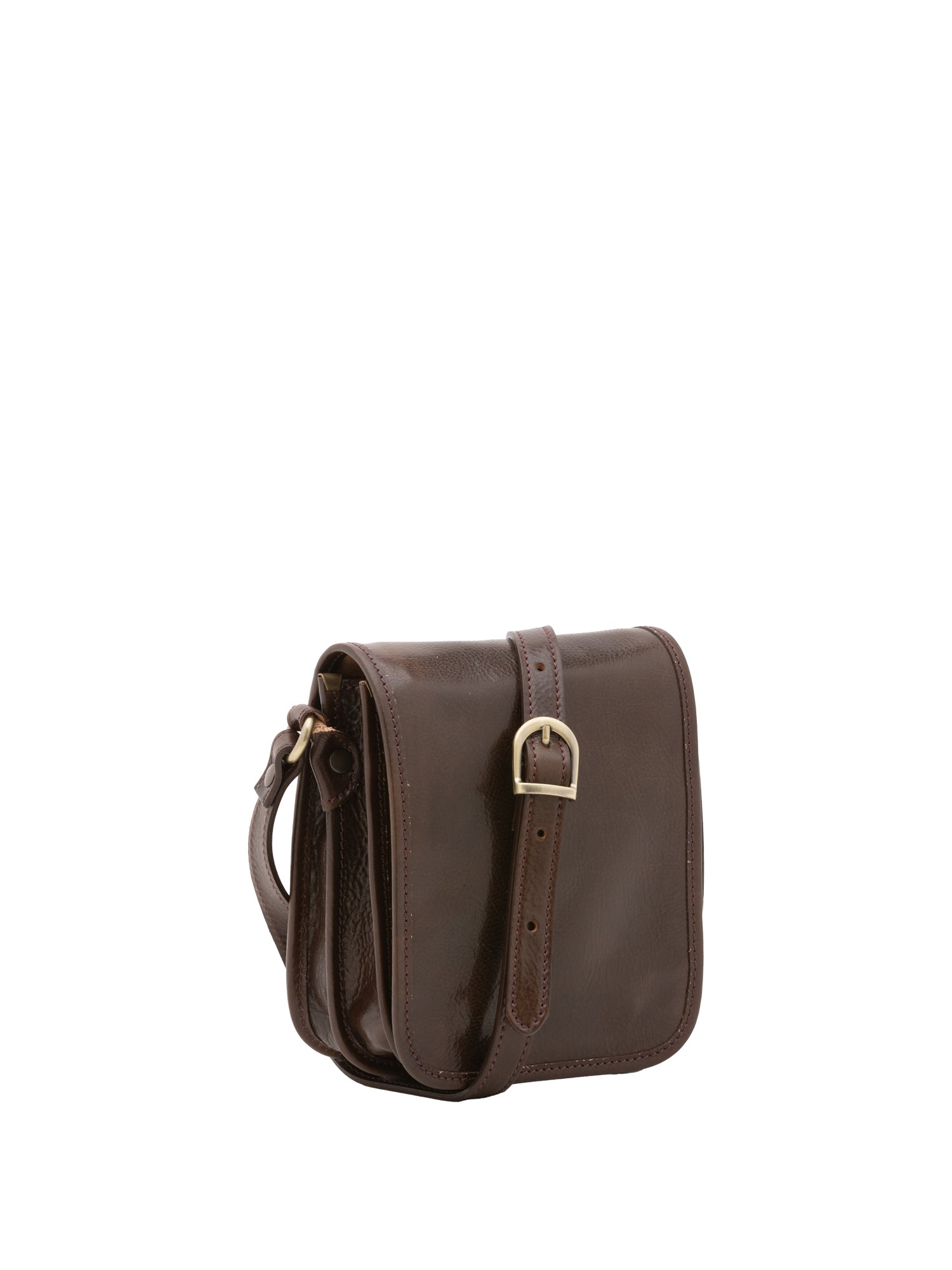 Crossbody bag I Fratelli Men Genuine leather -Senape Testa di moro