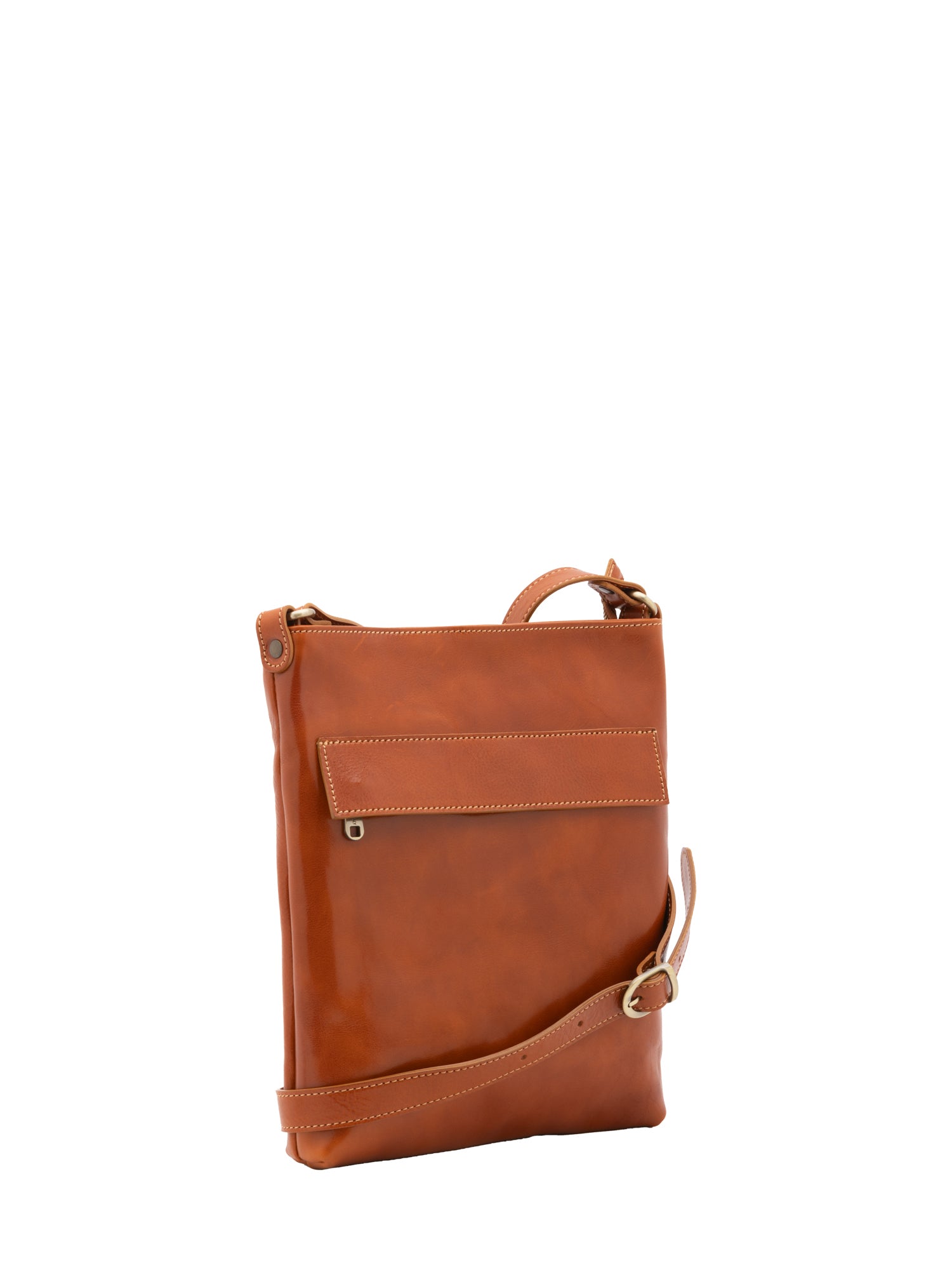 Crossbody bag I Fratelli Men Genuine leather -Nero Cognac