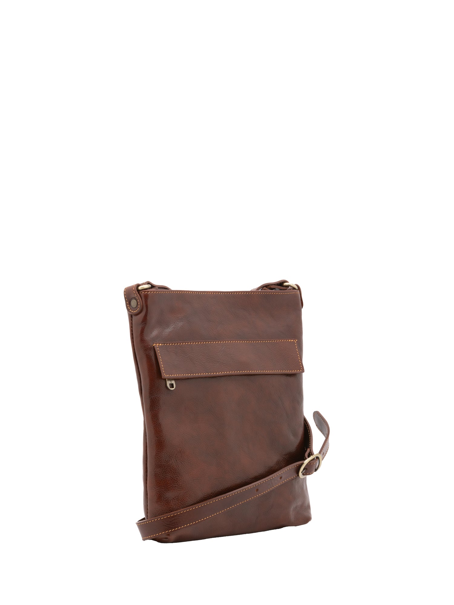 Crossbody bag I Fratelli Men Genuine leather -Nero Marrone