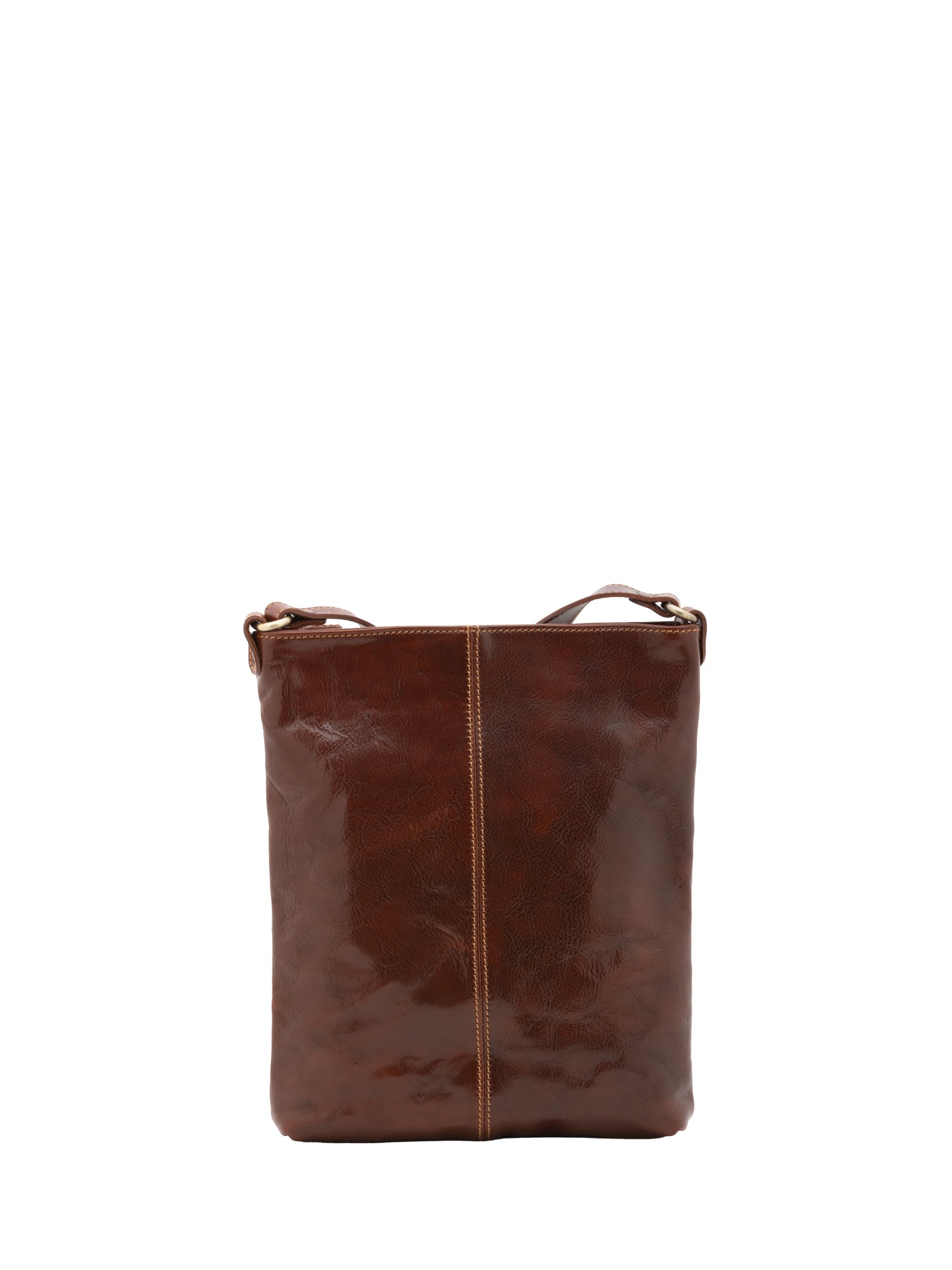 Crossbody bag I Fratelli Men Genuine leather -Nero Marrone