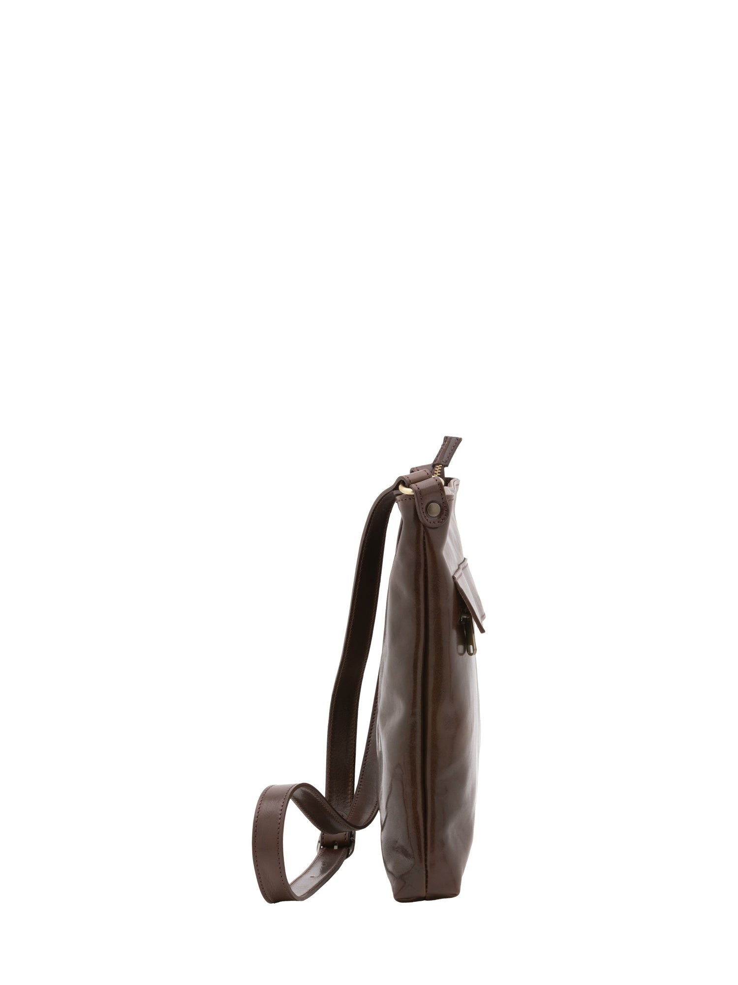 Crossbody bag I Fratelli Men Genuine leather -Nero Testa di moro