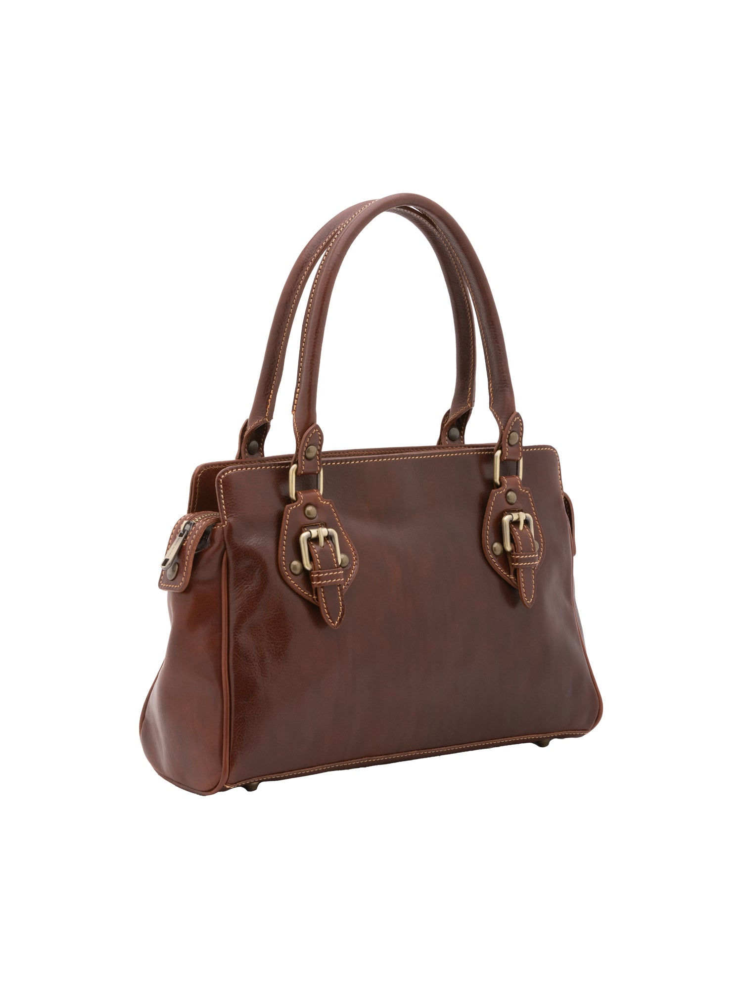 Handbag I Fratelli Women Genuine leather -Marrone Marrone