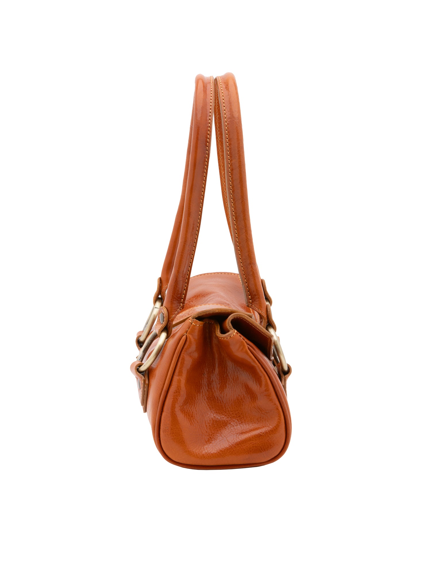 Bowler bag I Fratelli Women Genuine leather -Verde Cognac