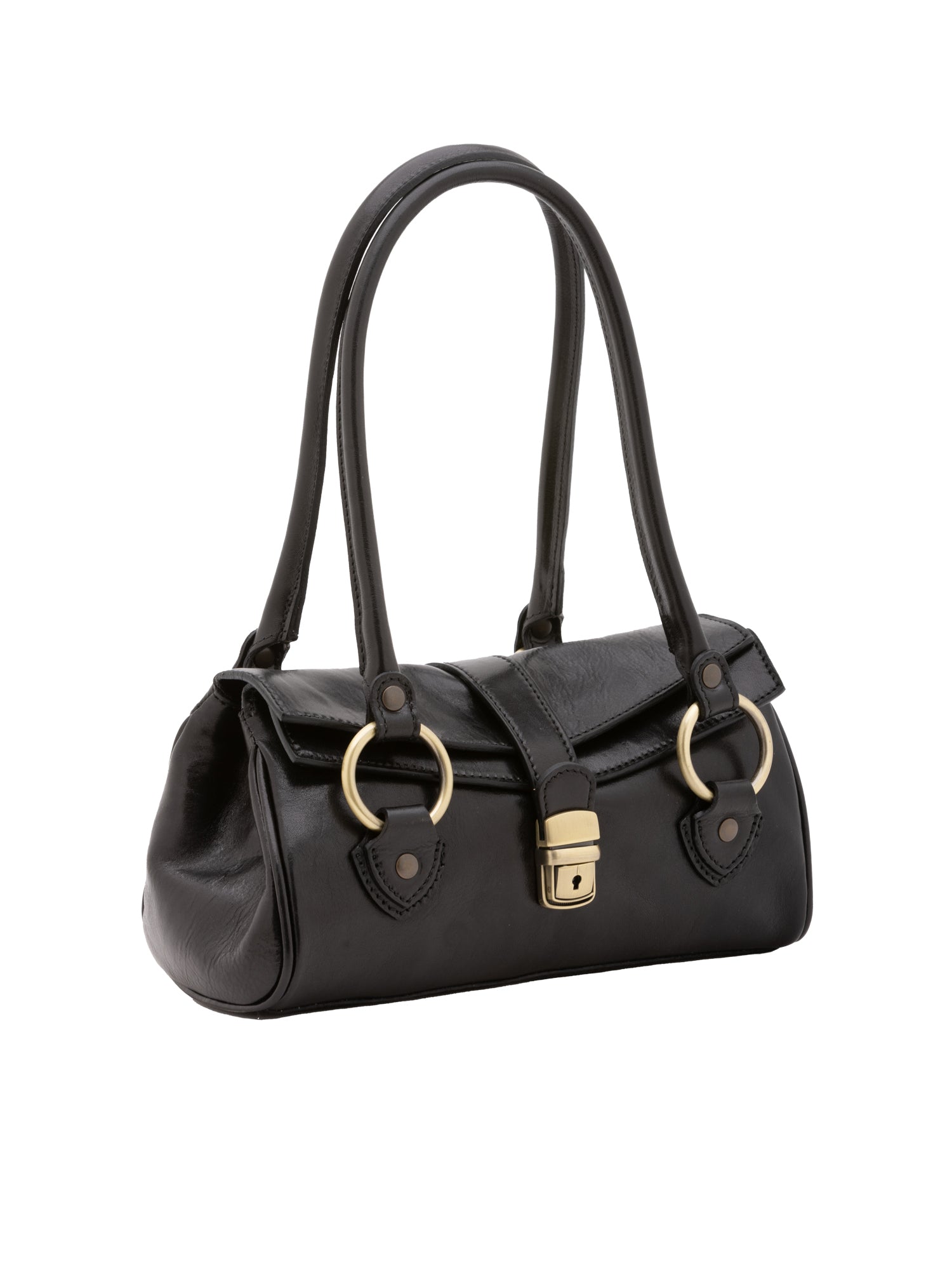 Bowler bag I Fratelli Women Genuine leather -Verde Nero