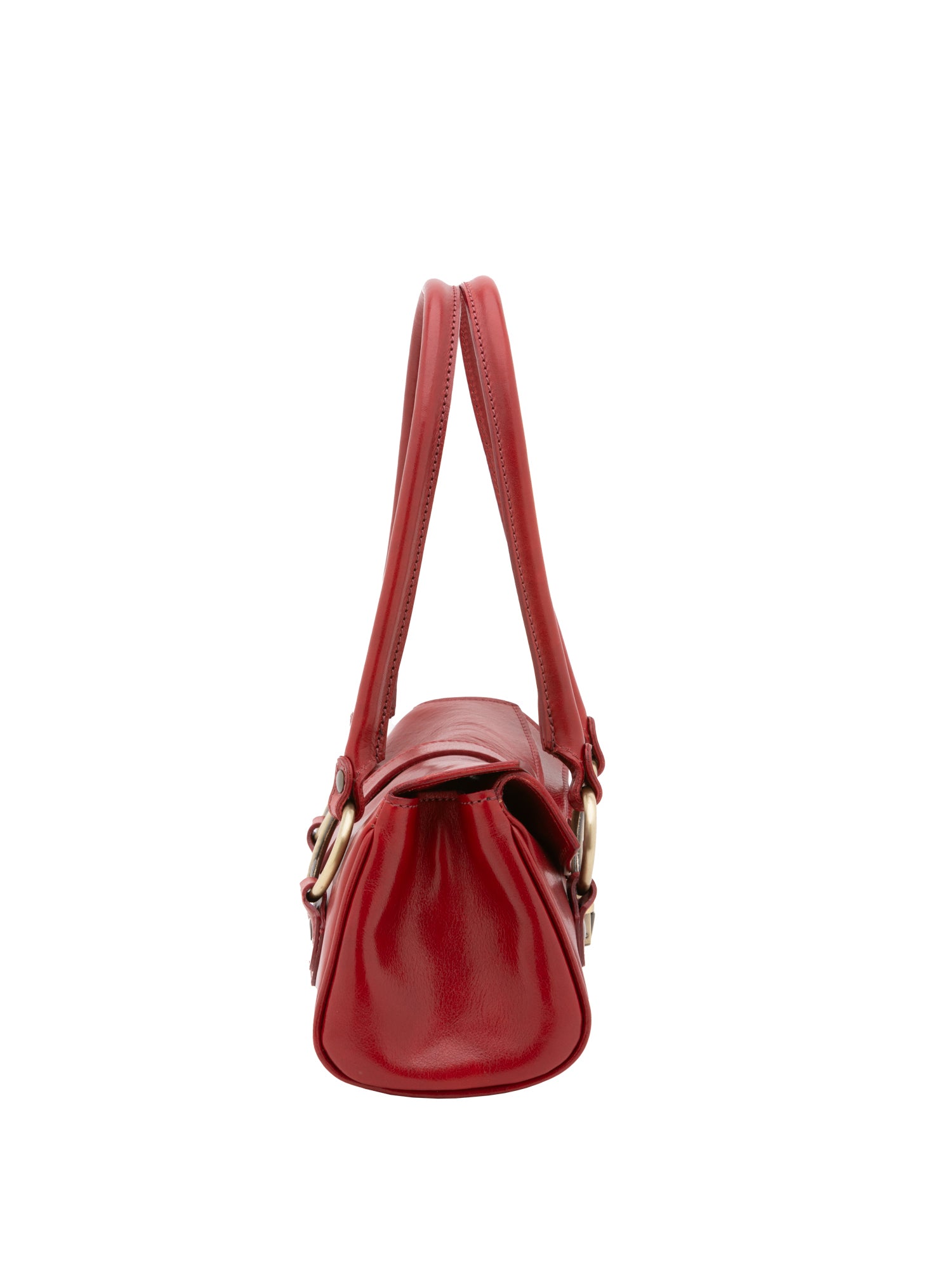 Bowler bag I Fratelli Women Genuine leather -Verde Rosso