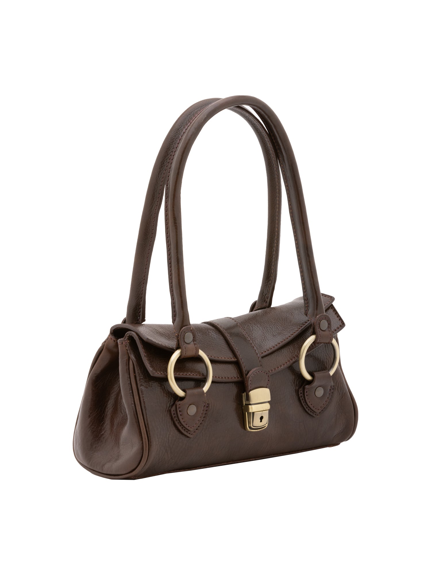 Bowler bag I Fratelli Women Genuine leather -Verde Testa di moro
