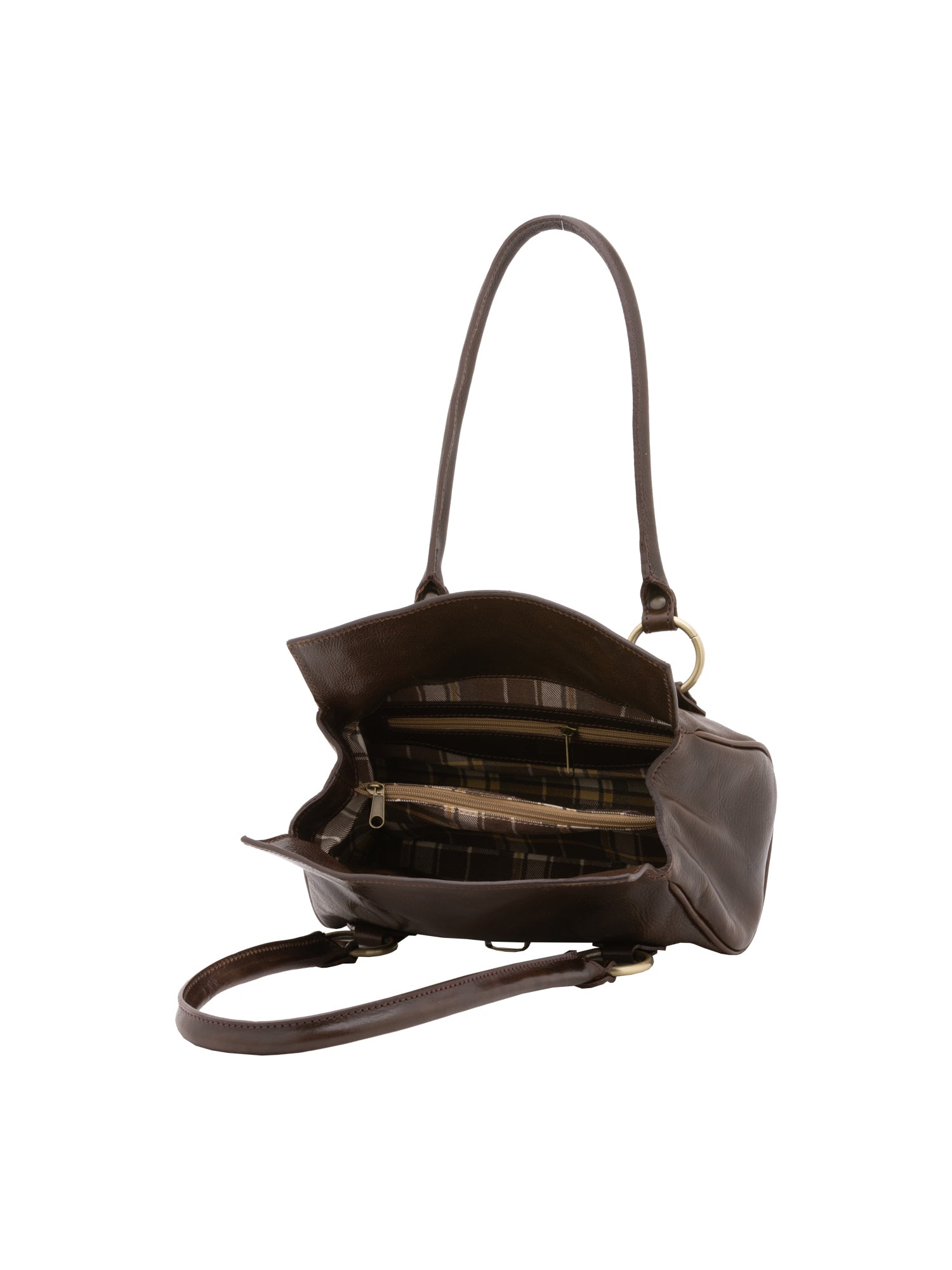 Bowler bag I Fratelli Women Genuine leather -Verde Testa di moro