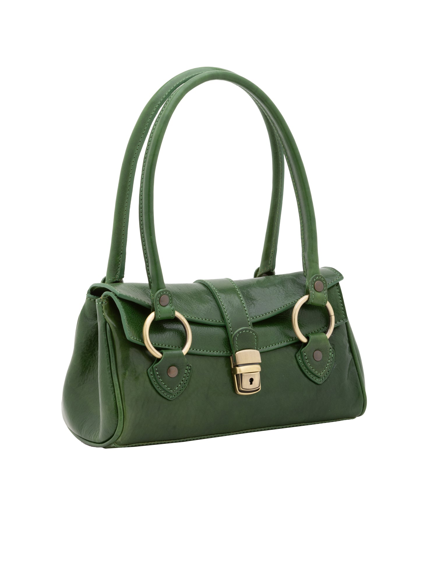 Bowler bag I Fratelli Women Genuine leather -Verde Verde