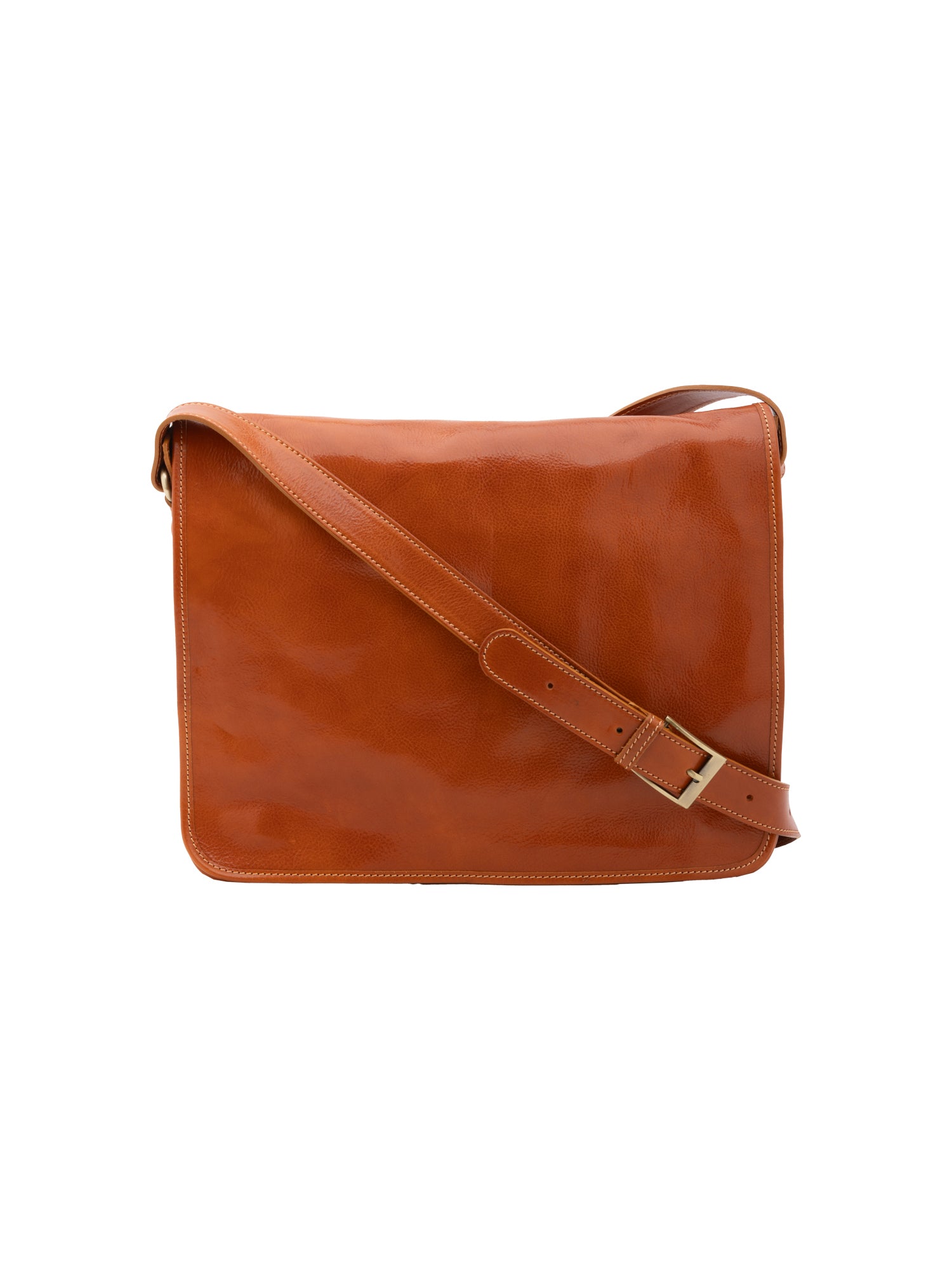 Crossbody bag I Fratelli Men Genuine leather -Marrone Cognac