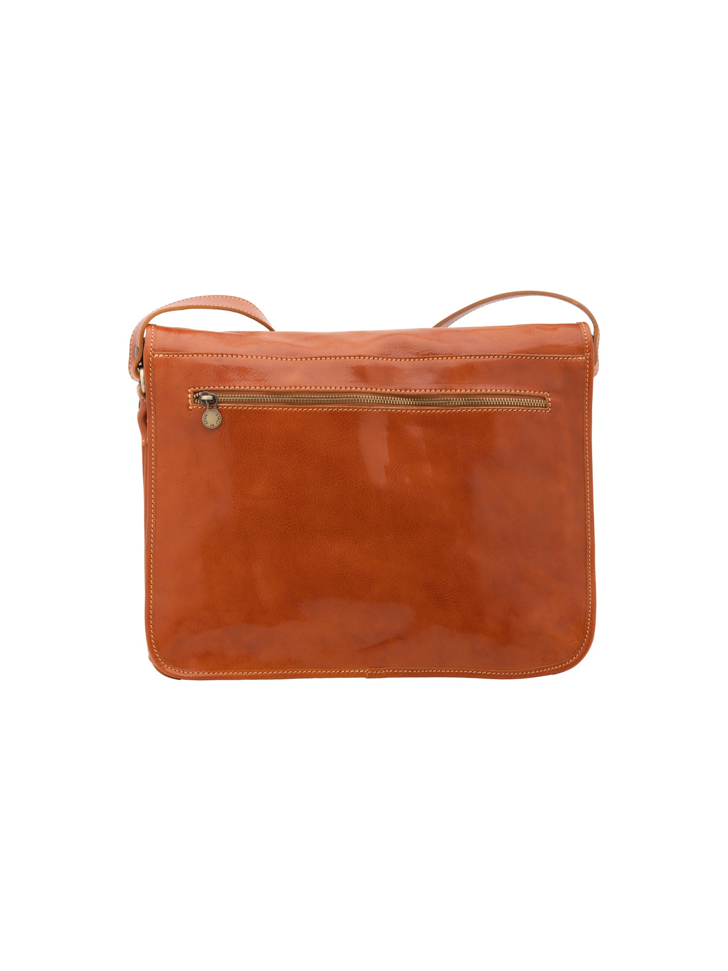 Crossbody bag I Fratelli Men Genuine leather -Marrone Cognac