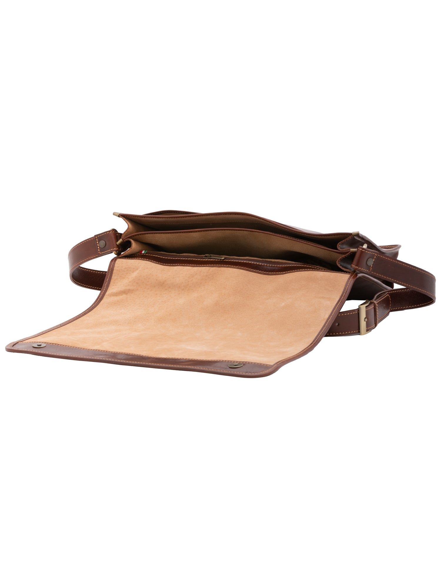 Crossbody bag I Fratelli Men Genuine leather -Marrone Marrone