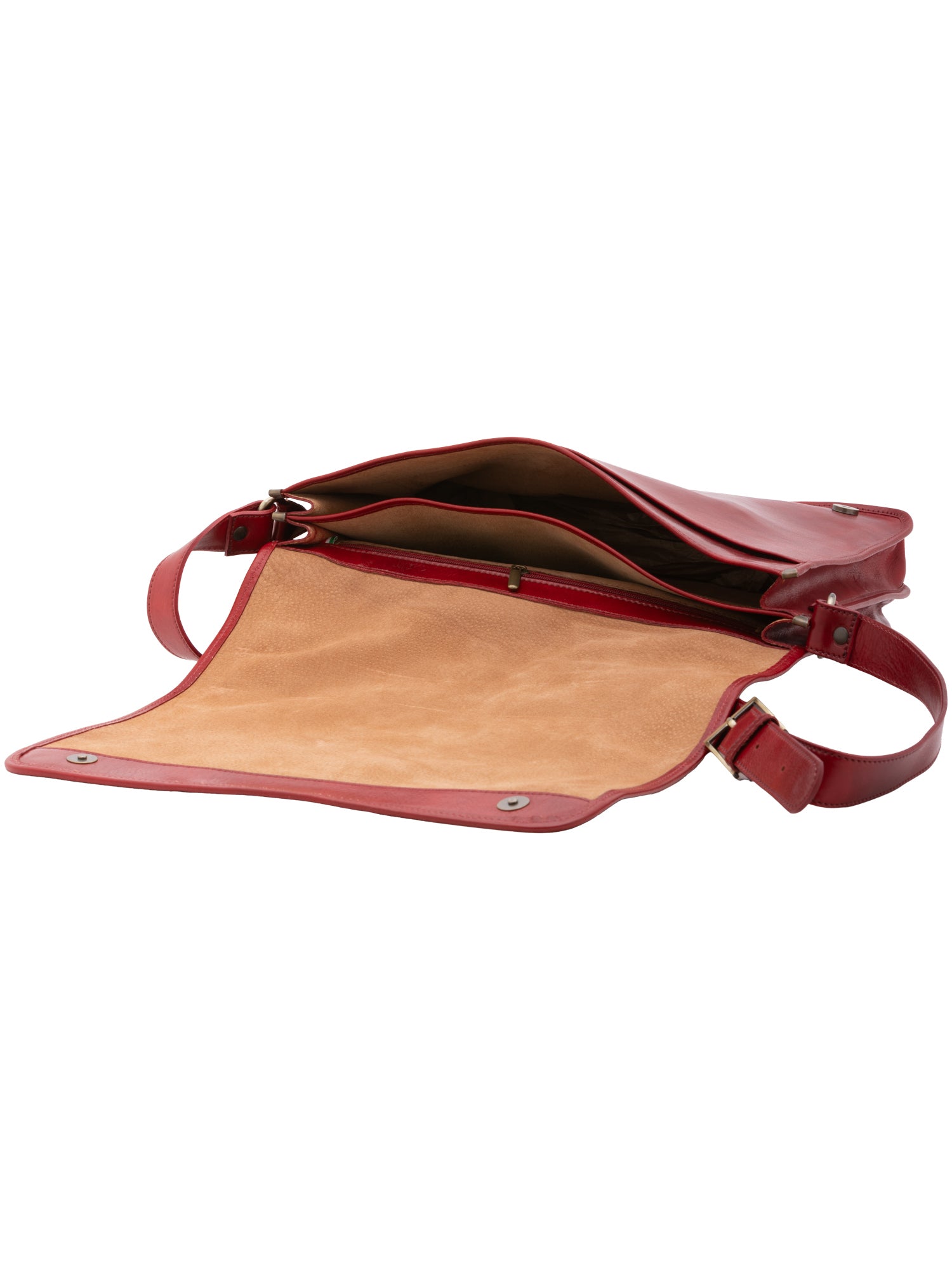 Crossbody bag I Fratelli Men Genuine leather -Marrone Rosso