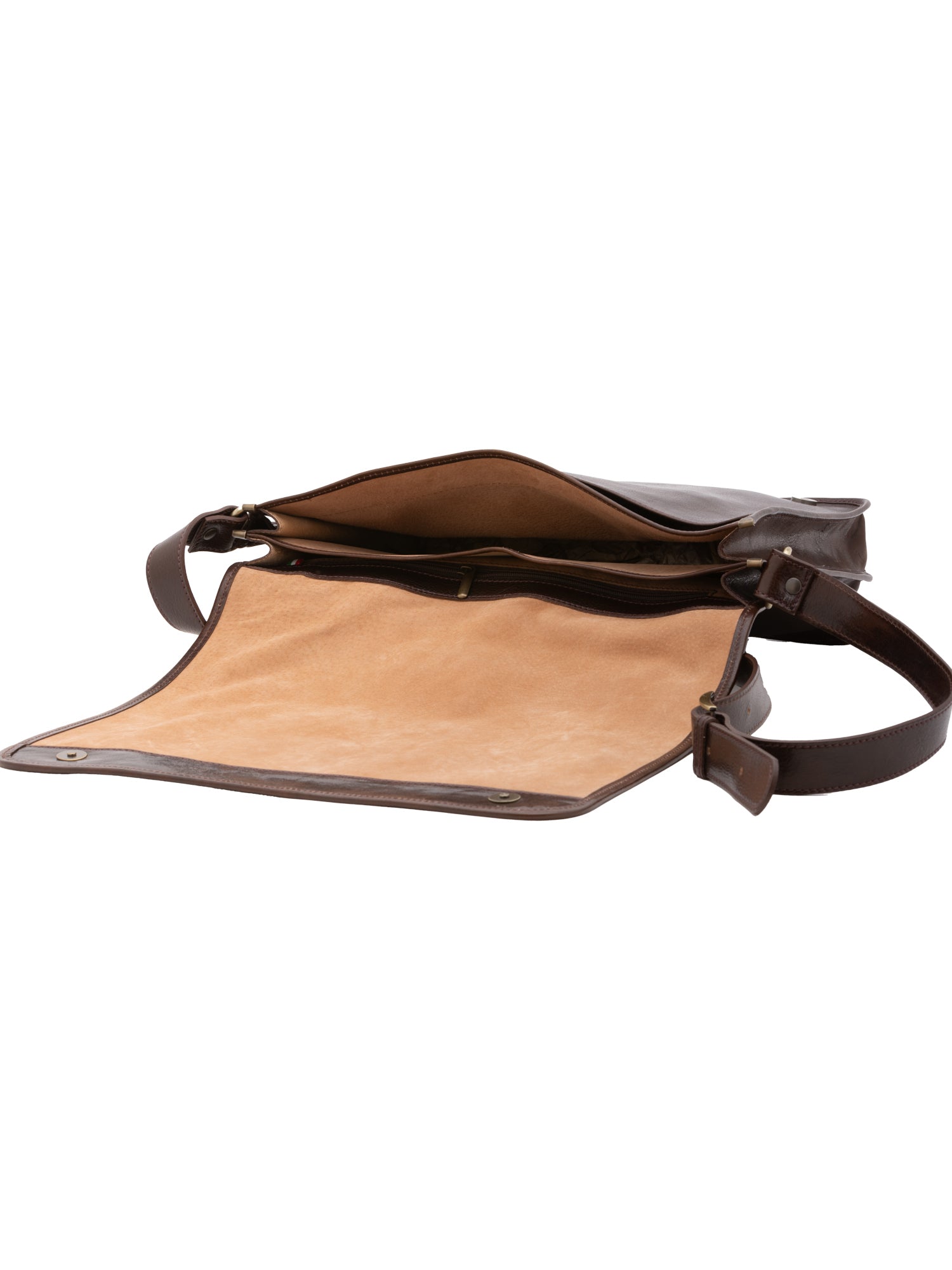 Crossbody bag I Fratelli Men Genuine leather -Marrone Testa di moro