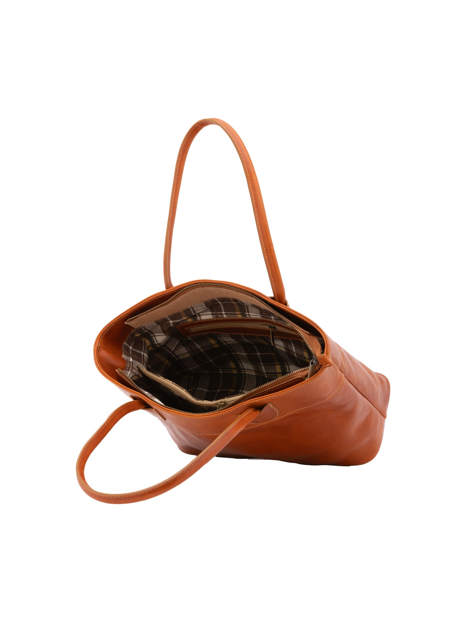 Crossbody bag I Fratelli Men Genuine leather -Rosso Cognac
