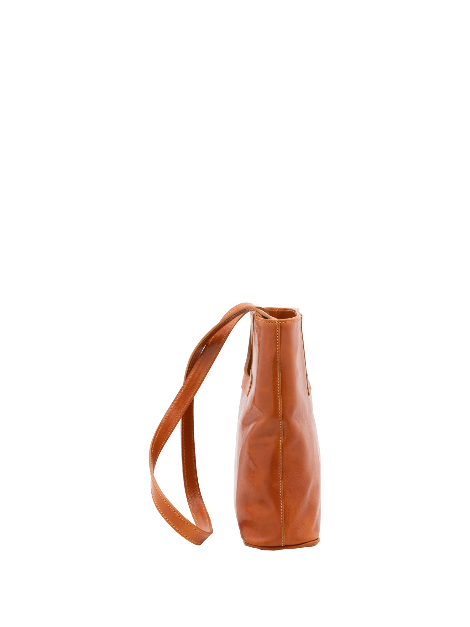 Crossbody bag I Fratelli Women Genuine leather -Blu Cognac