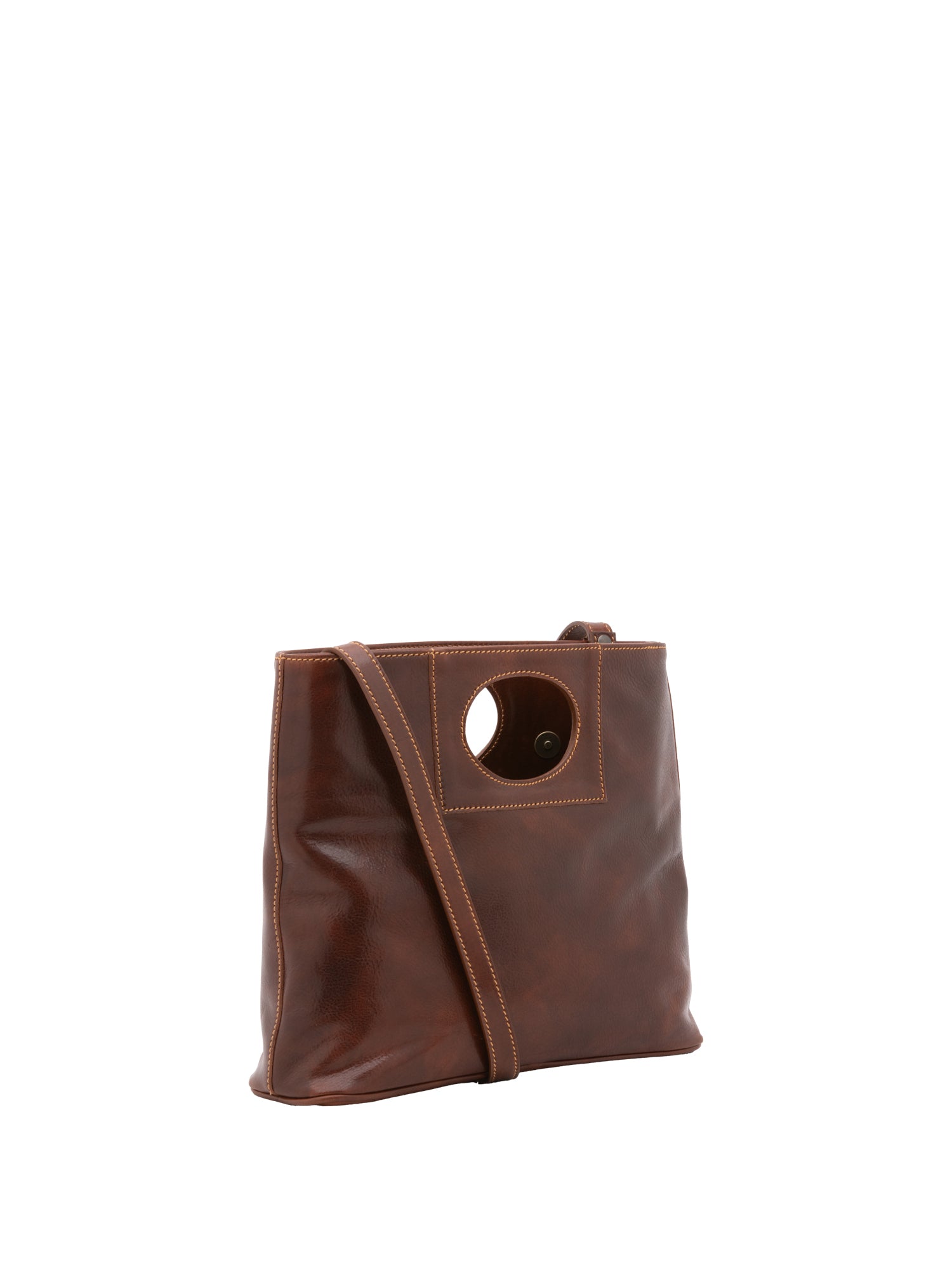 Crossbody bag I Fratelli Women Genuine leather -Blu Marrone
