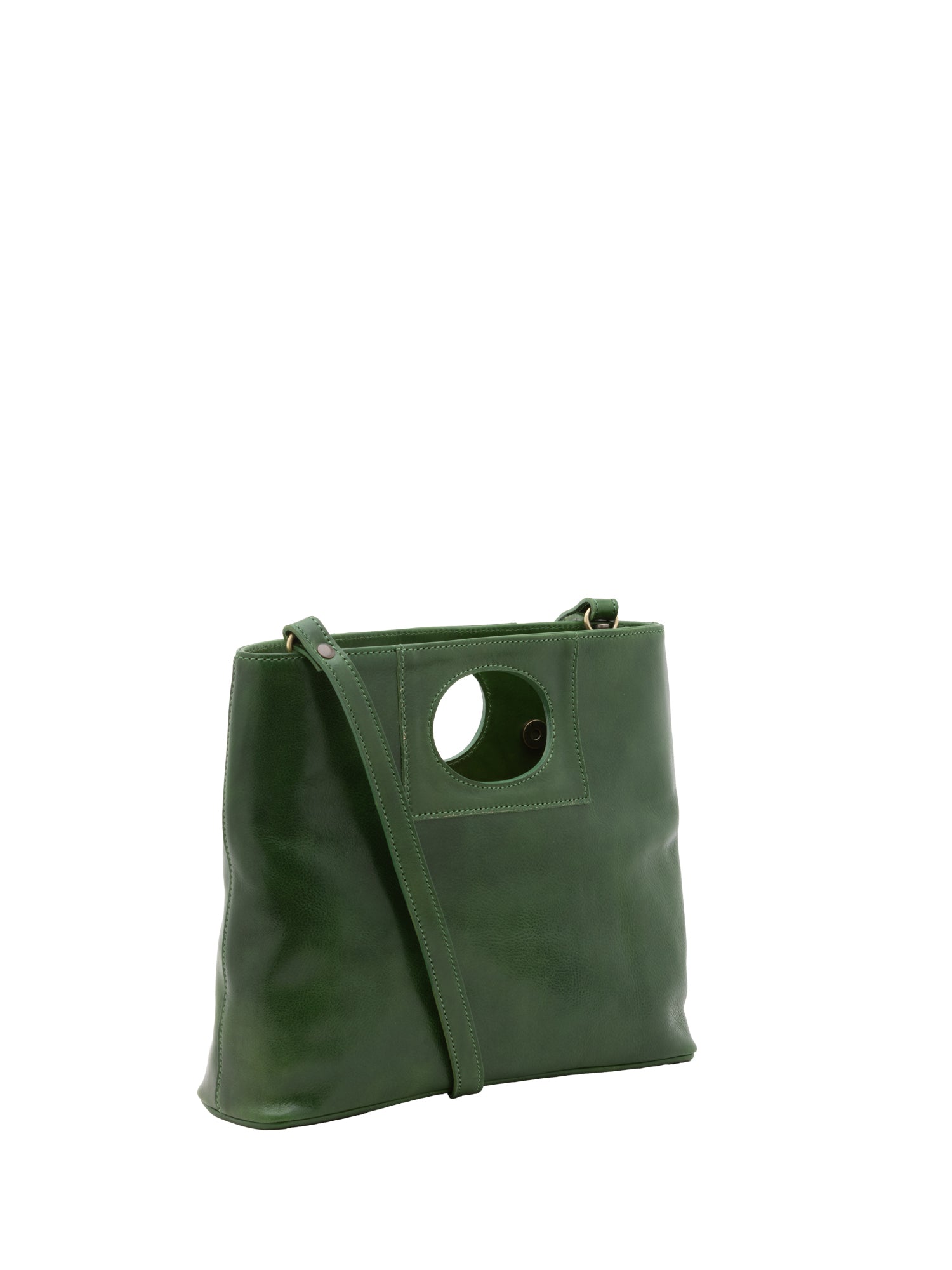 Crossbody bag I Fratelli Women Genuine leather -Blu Verde