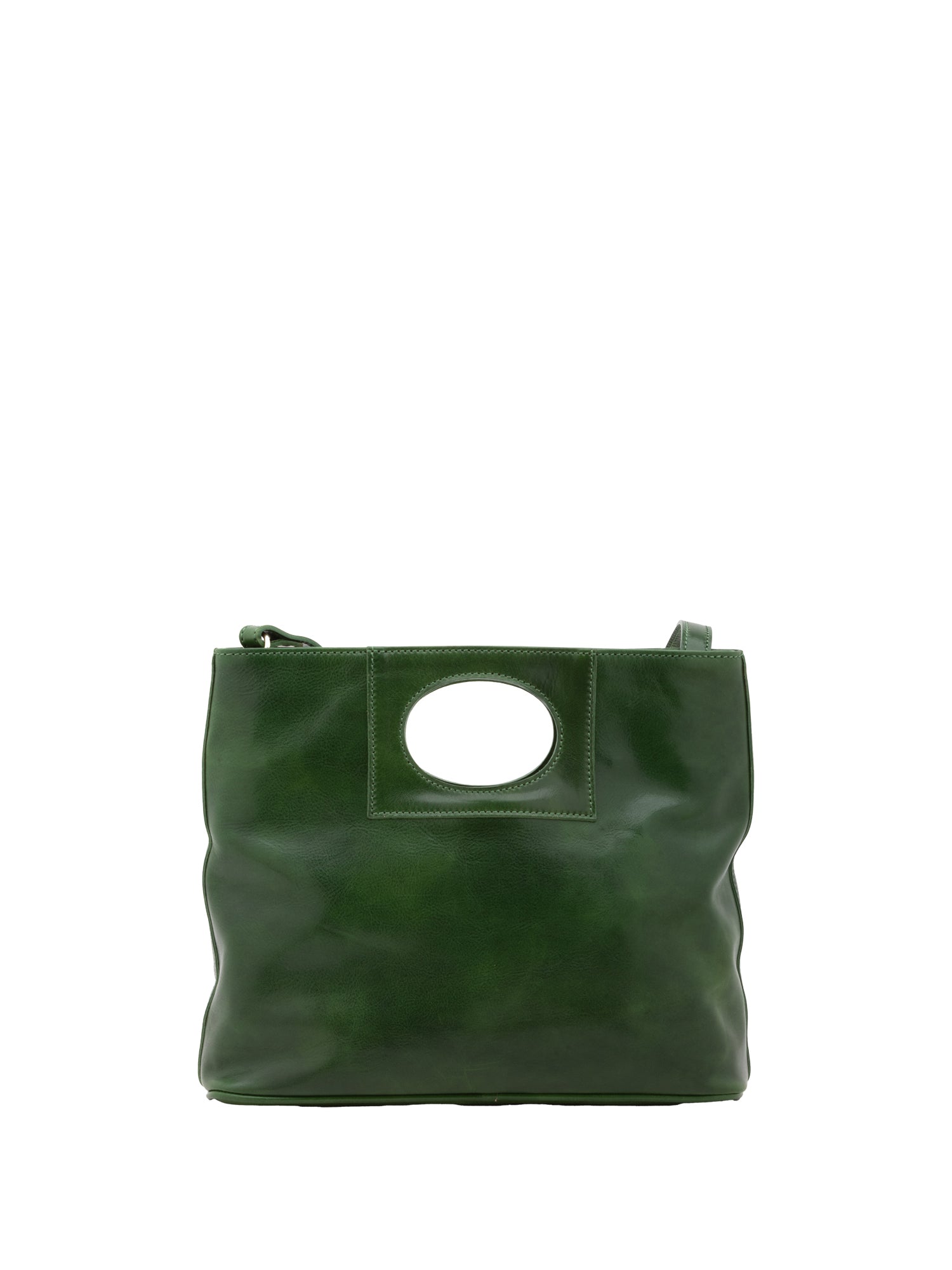 Crossbody bag I Fratelli Women Genuine leather -Blu Verde