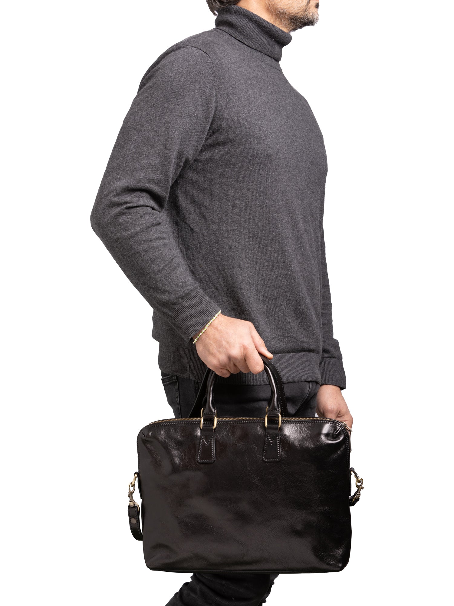 Briefcase I Fratelli Men Genuine leather -Blu Nero