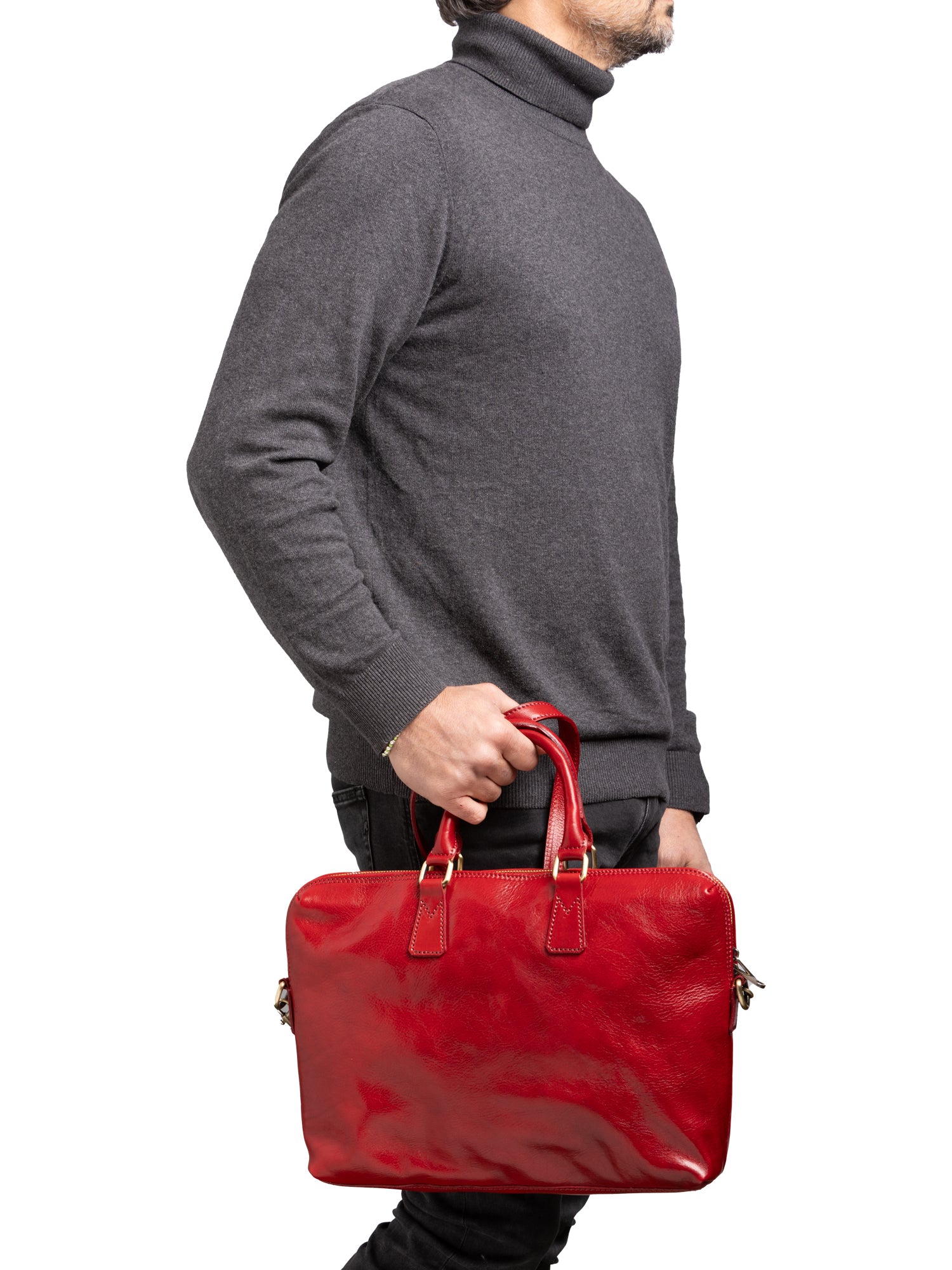 Briefcase I Fratelli Men Genuine leather -Blu Rosso