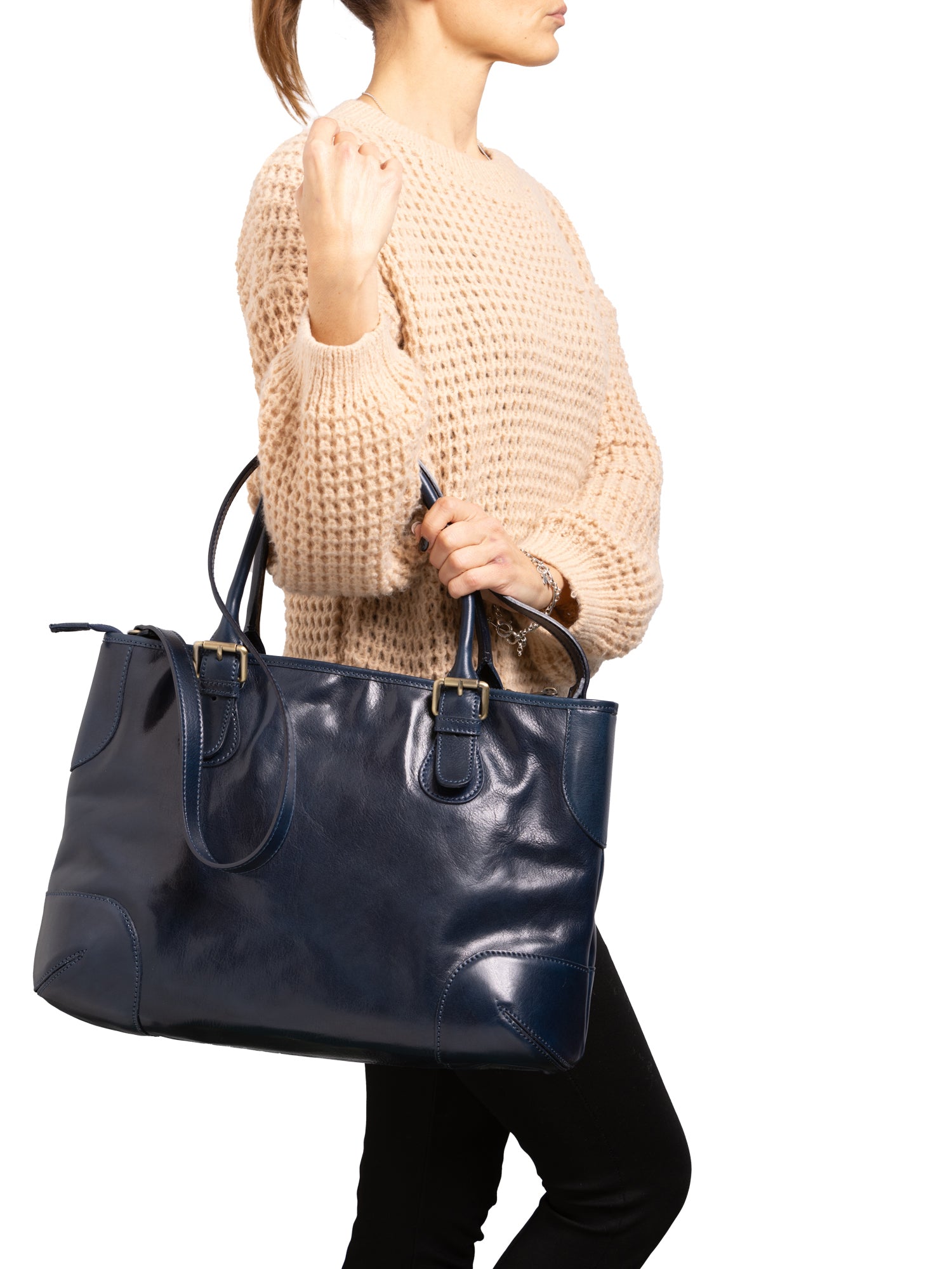Crossbody bag I Fratelli Women Genuine leather -Tmoro Blu