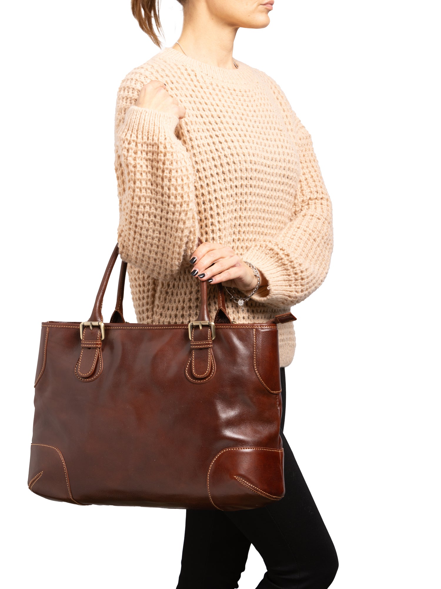 Crossbody bag I Fratelli Women Genuine leather -Tmoro Marrone