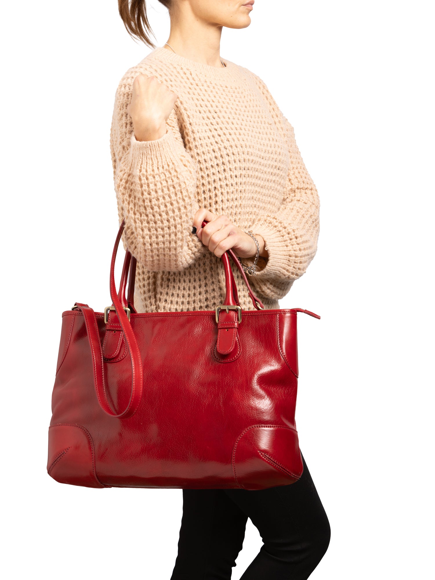 Crossbody bag I Fratelli Women Genuine leather -Tmoro Rosso