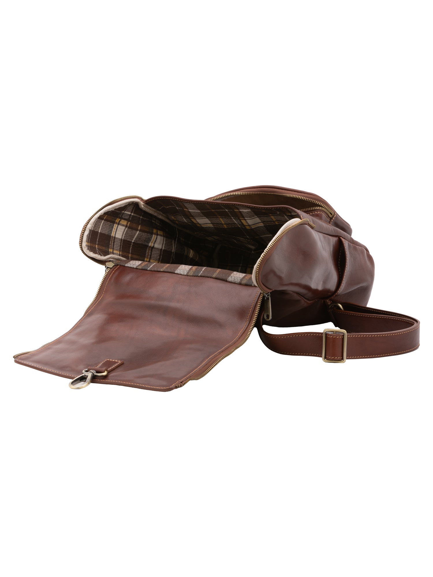 Shoulder Bag I Fratelli Women Genuine leather -Nero Marrone