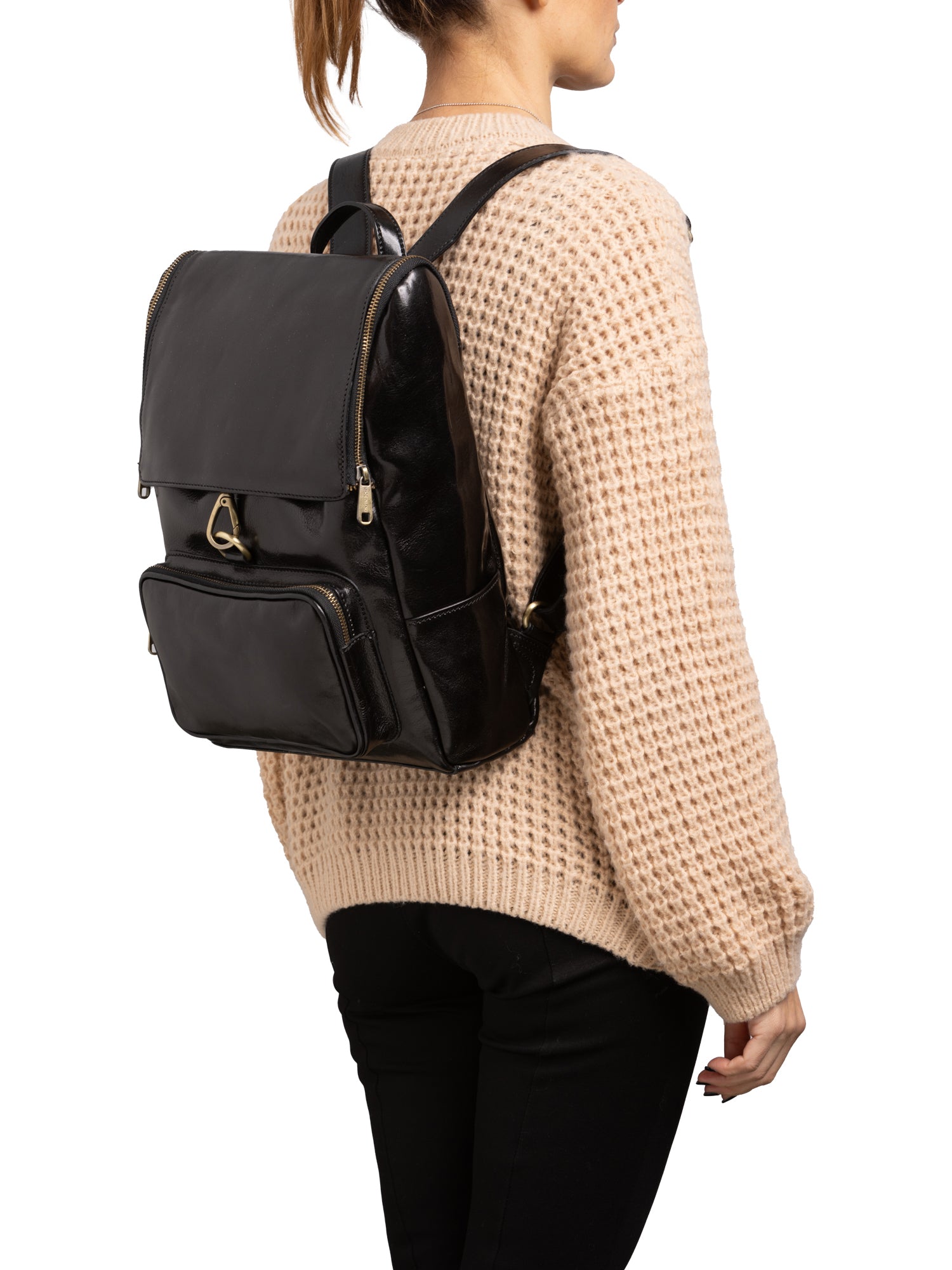 Shoulder Bag I Fratelli Women Genuine leather -Nero Nero