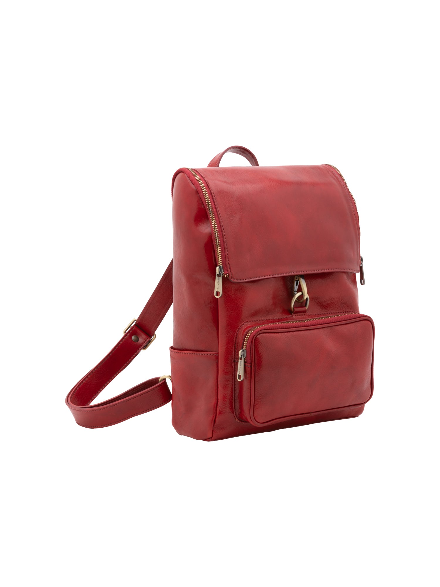 Shoulder Bag I Fratelli Women Genuine leather -Nero Rosso