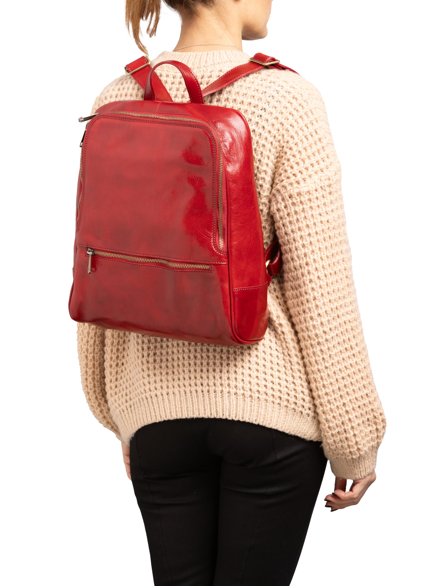 Shoulder Bag I Fratelli Women Genuine leather -Verde Rosso