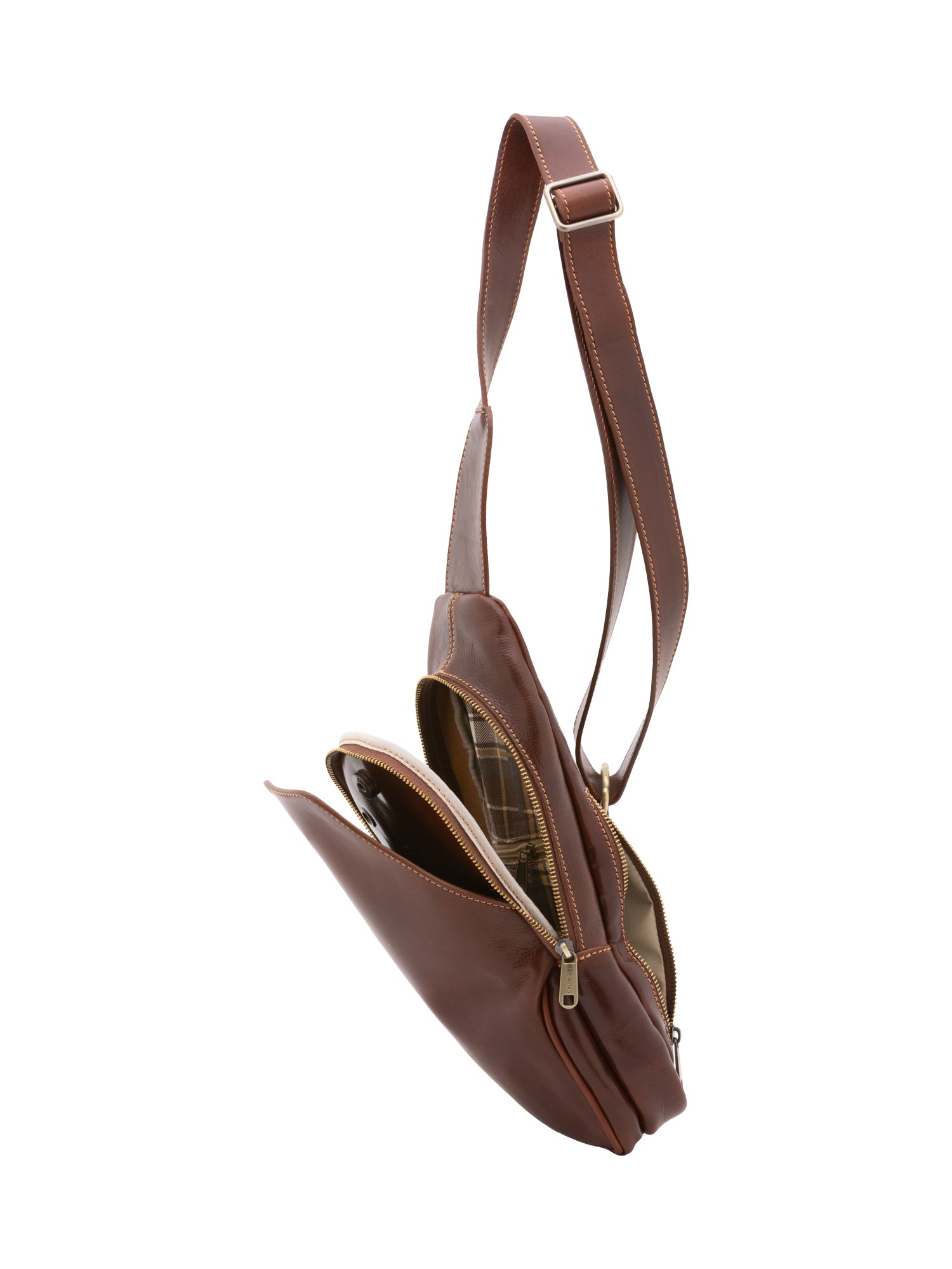 Belt bag I Fratelli Men Genuine leather -Verde Marrone