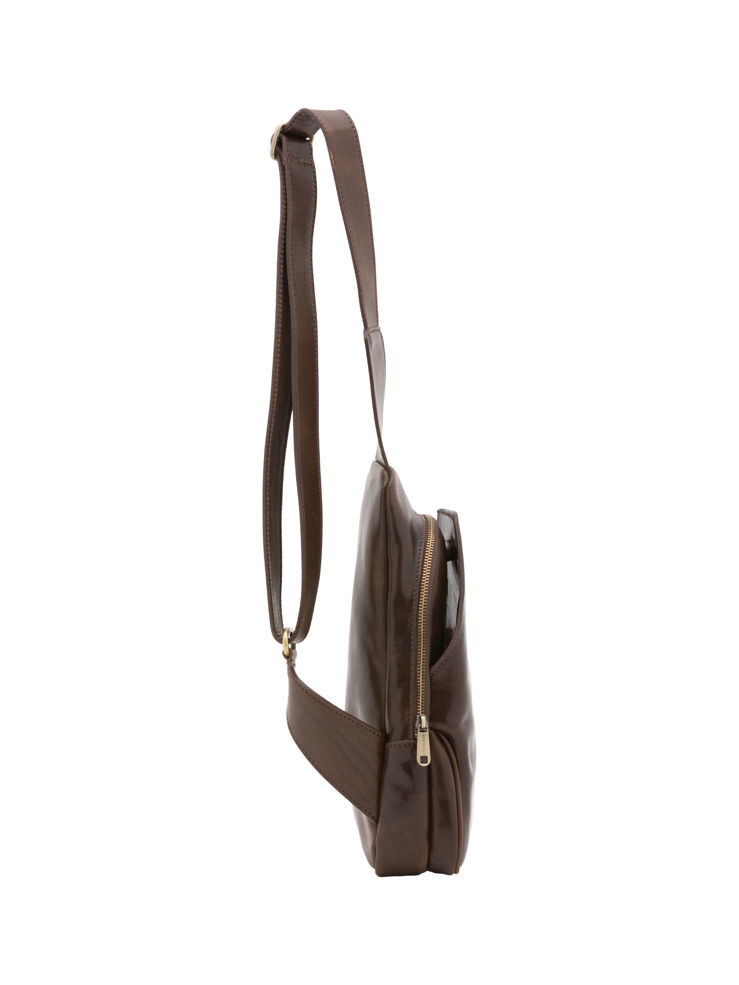 Belt bag I Fratelli Men Genuine leather -Verde Testa di moro