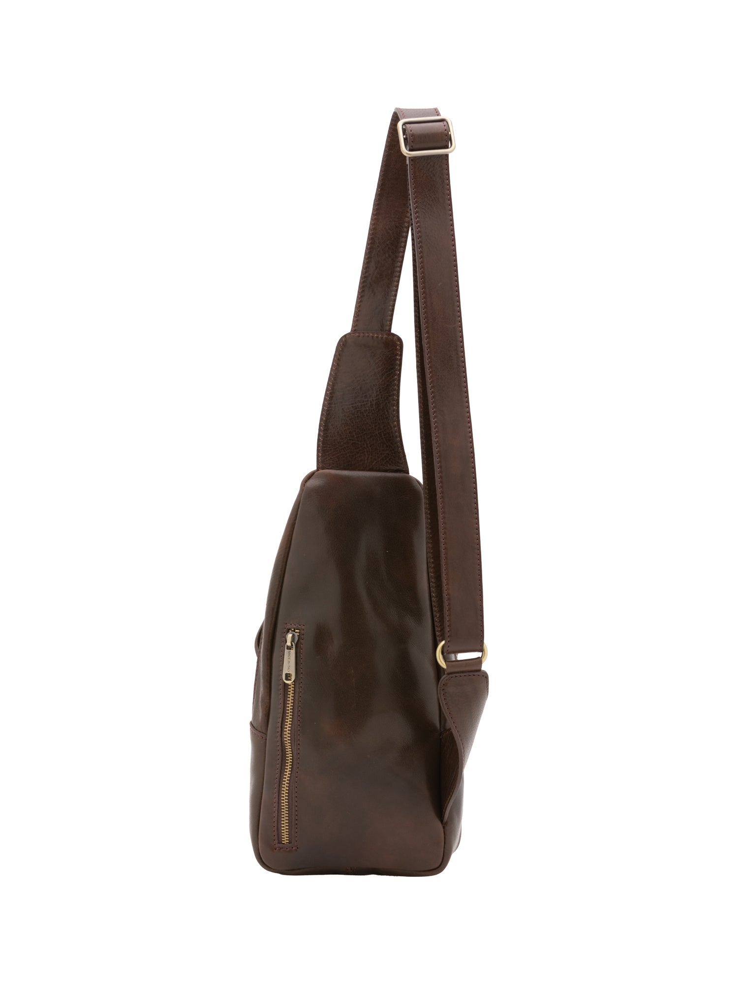Belt bag I Fratelli Men Genuine leather -Verde Testa di moro