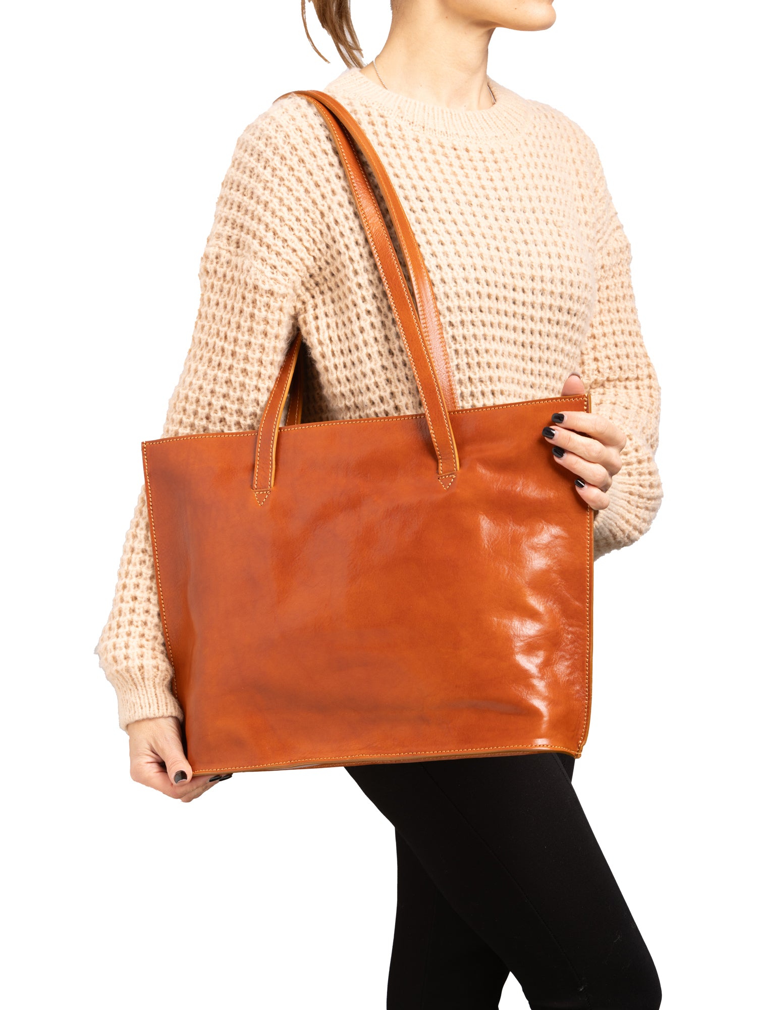 Shoulder Bag I Fratelli Women Genuine leather -Blu Cognac