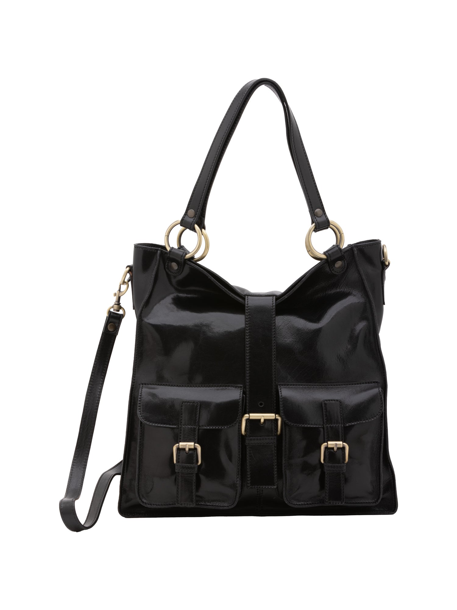 Shoulder Bag I Fratelli Women Genuine leather -Rosso Nero