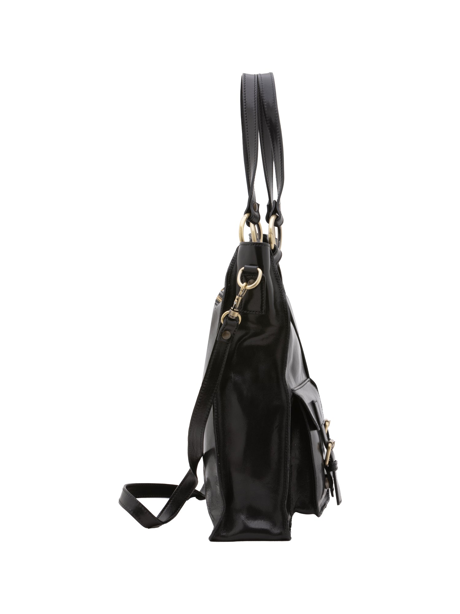 Shoulder Bag I Fratelli Women Genuine leather -Rosso Nero