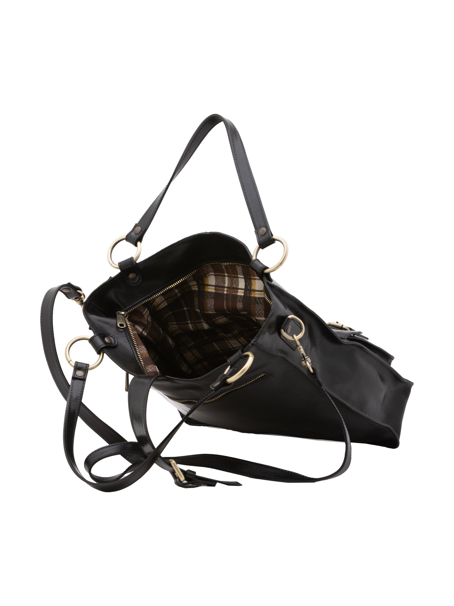 Shoulder Bag I Fratelli Women Genuine leather -Rosso Nero